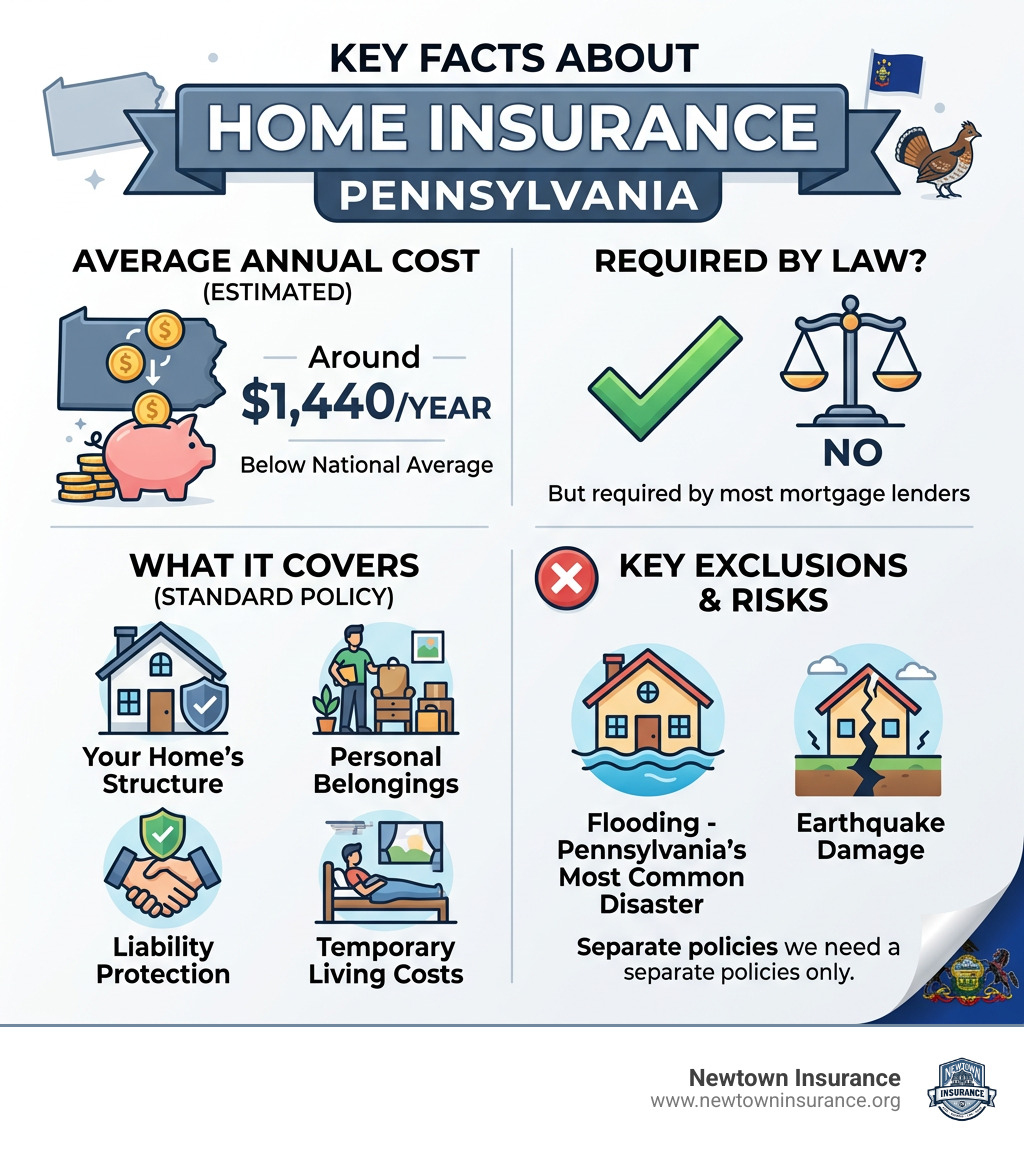 Key facts about home insurance Pennsylvania: costs, coverage types, and requirements - home insurance Pennsylvania