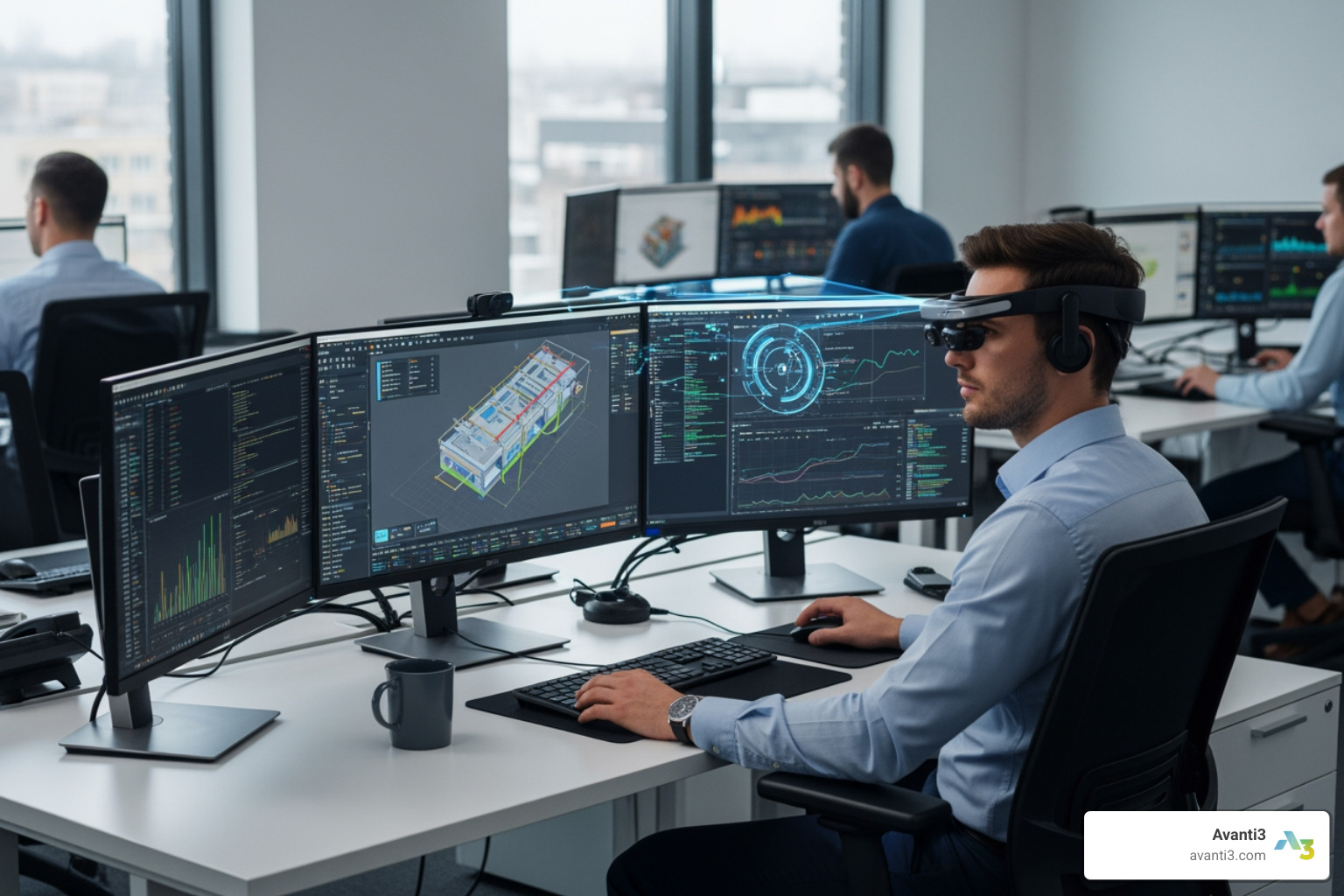 developer optimizing 3D model - cross platform AR development
