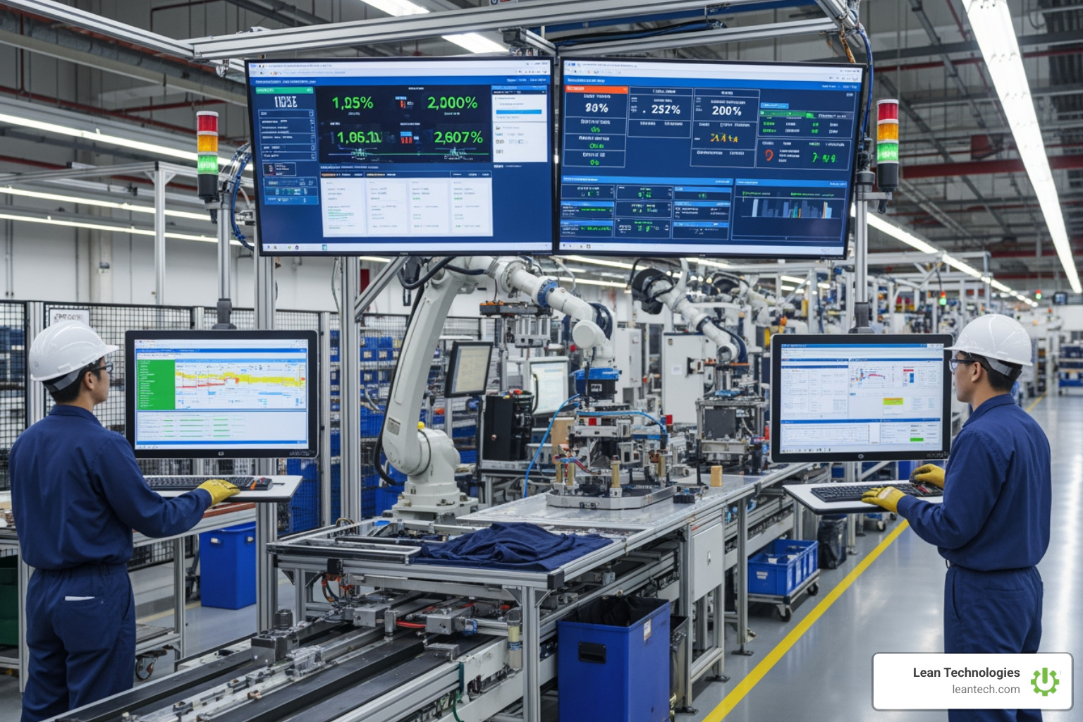 Synchronized production line with real-time digital monitoring - manufacturing order management