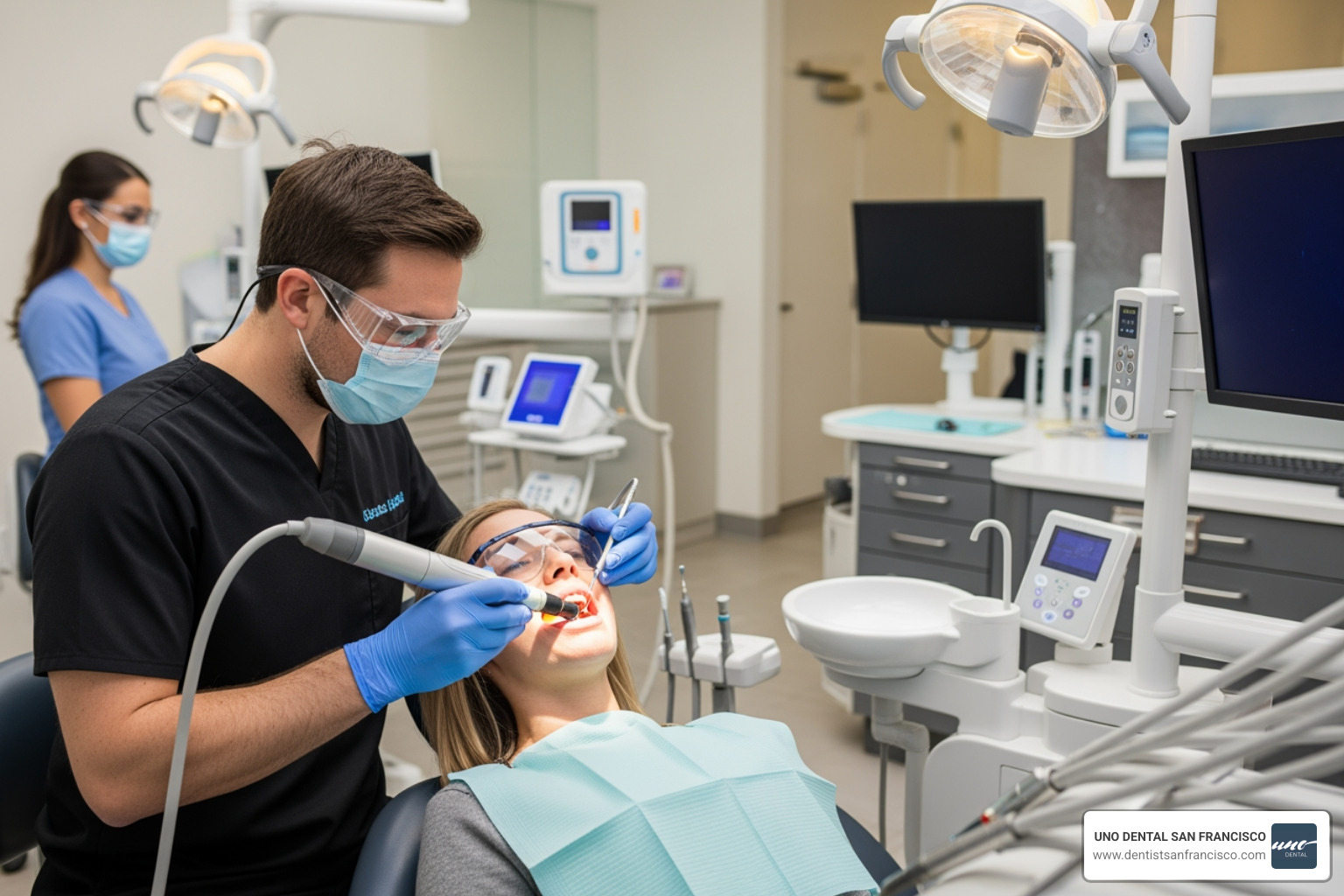 Advanced dental laser technology being used for gum treatment - gum disease treatment san francisco Advanced dental laser technology being used for gum treatment - gum disease treatment san francisco
