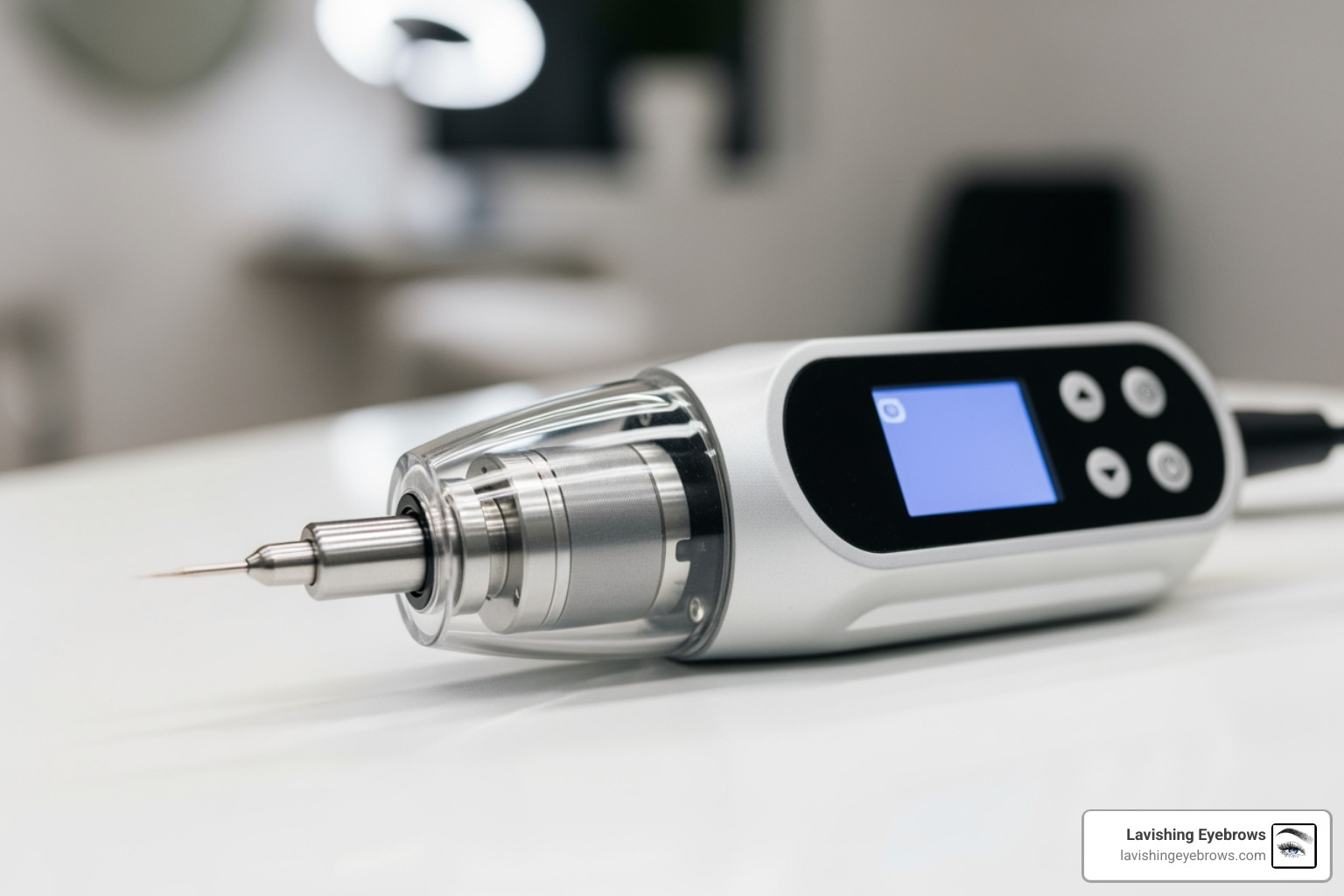 Digital PMU machine with ultra-fine nano needle for precision strokes - nano brows oily skin