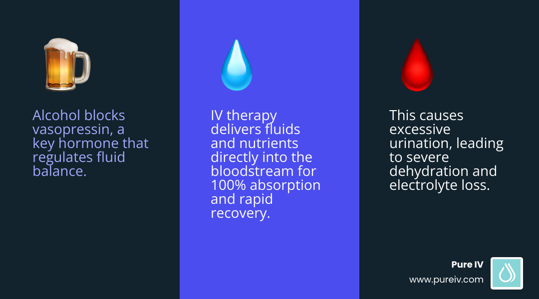 How alcohol dehydrates the body and how IV therapy addresses hangover symptoms - Hangover IV Therapy: Does It Really Work?