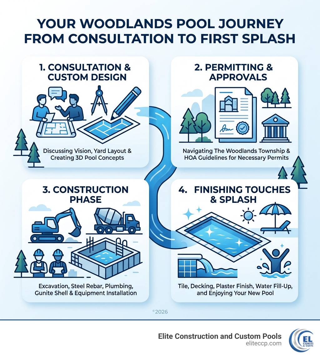 4-Step Pool Installation Journey In The Woodlands From Consultation To First Splash - Pool Installation Woodlands Area 4-step pool installation journey in The Woodlands from consultation to first splash - pool installation woodlands area