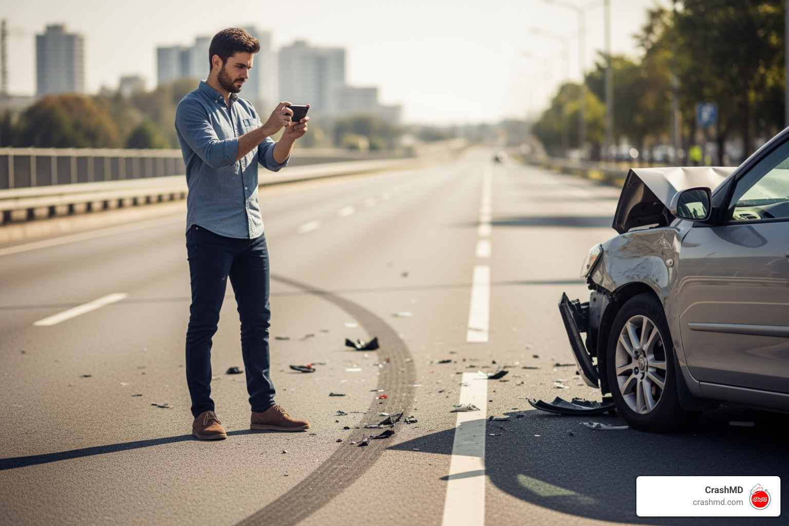 driver taking photos of vehicle damage after a car accident - how to document injuries after a car accident driver taking photos of vehicle damage after a car accident - how to document injuries after a car accident
