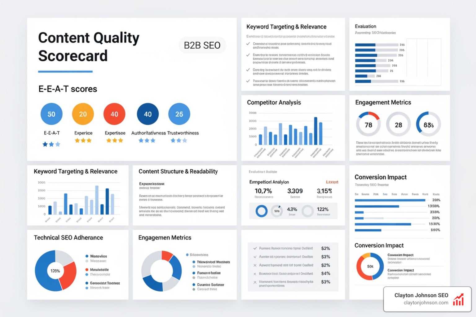 content quality scorecard for B2B SEO - b2b seo audit framework
