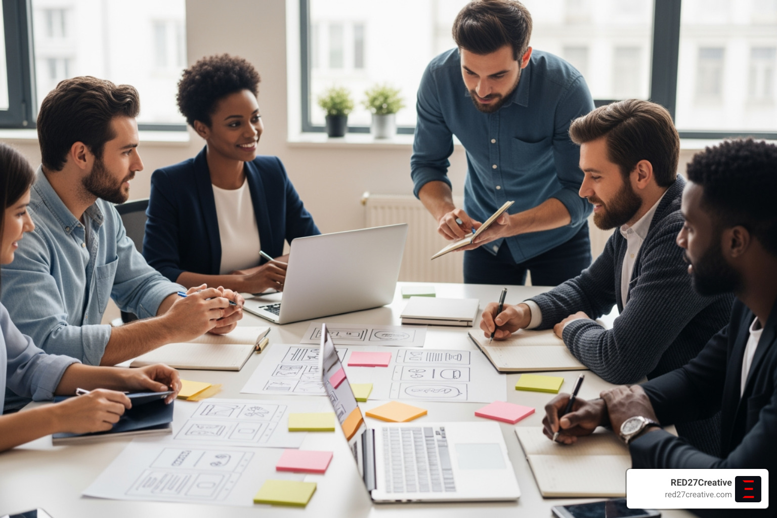 Marketing team brainstorming content strategy for a social media content creation package - social media content creation Marketing team brainstorming content strategy for a social media content creation package - social media content creation