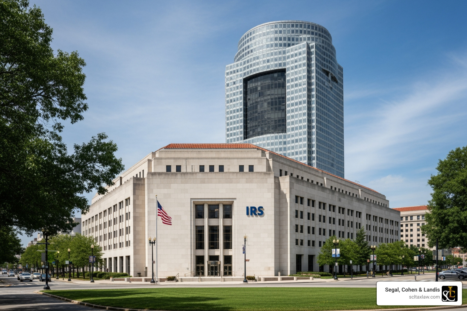 The IRS headquarters building in Washington DC - Crypto Tax Liability