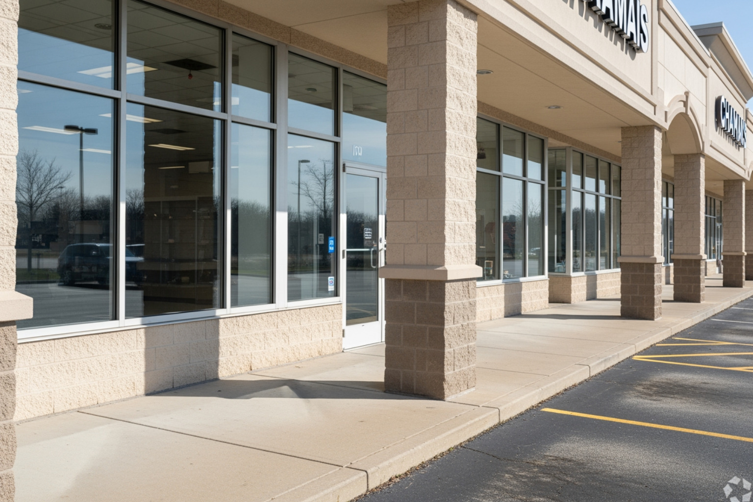 Clean retail storefront in Indianapolis - Indianapolis strip mall cleaning