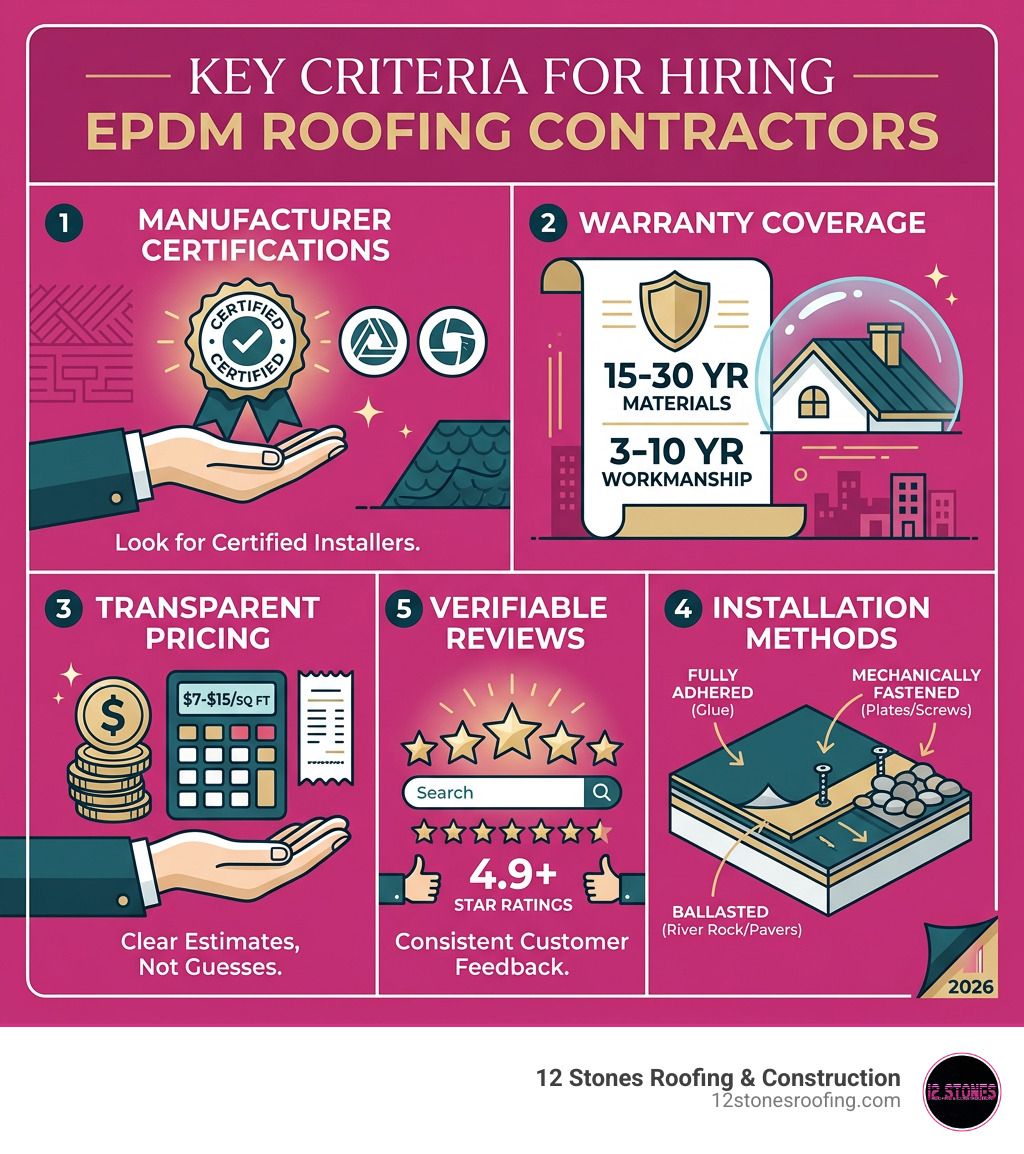 Key criteria for hiring EPDM roofing contractors: certifications, warranties, pricing, installation methods, reviews - epdm Key criteria for hiring EPDM roofing contractors: certifications, warranties, pricing, installation methods, reviews - epdm