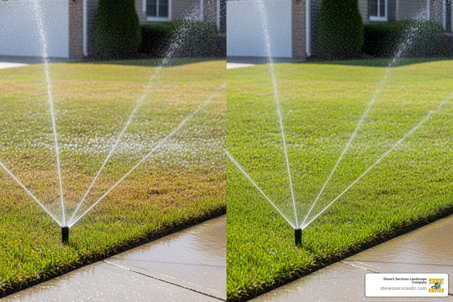 Comparison of traditional fixed-spray heads versus a digital nozzle system - smart sprinkler heads