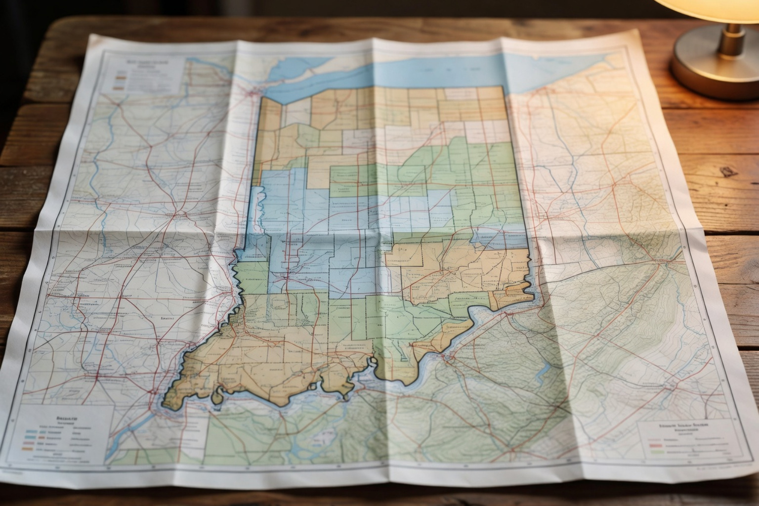 service area map showing business coverage across central indiana - city landing pages seo