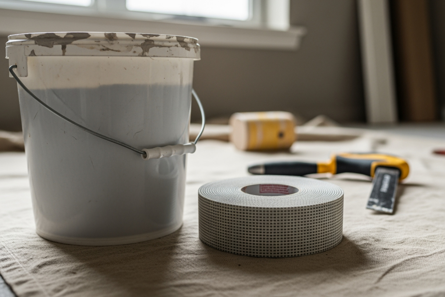 professional joint compound and mesh tape for drywall repair - Drywall hole patching