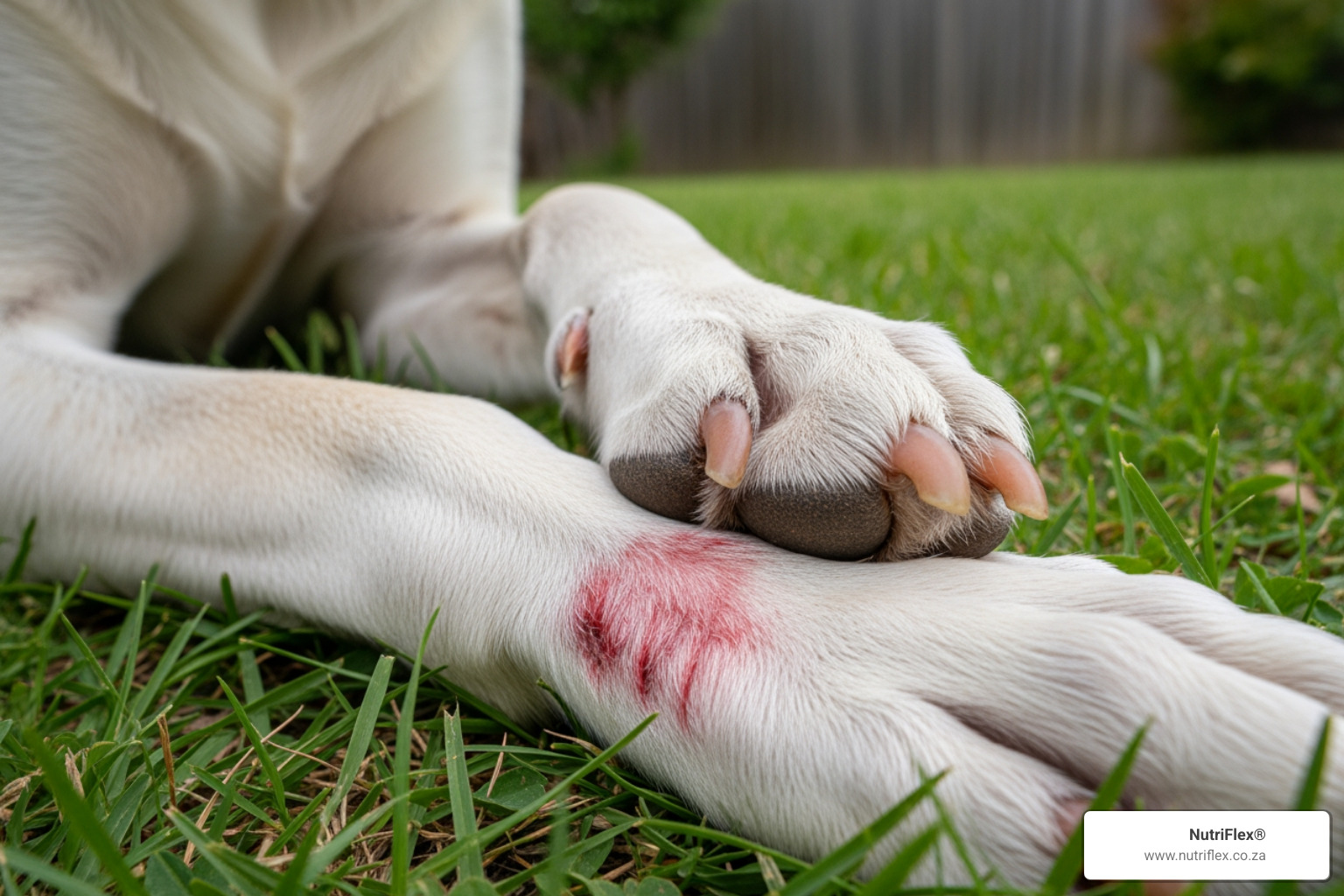 Red Inflamed Dog Paws Showing Signs Of Allergic Irritation - Dog Seasonal Skin Allergy Treatment