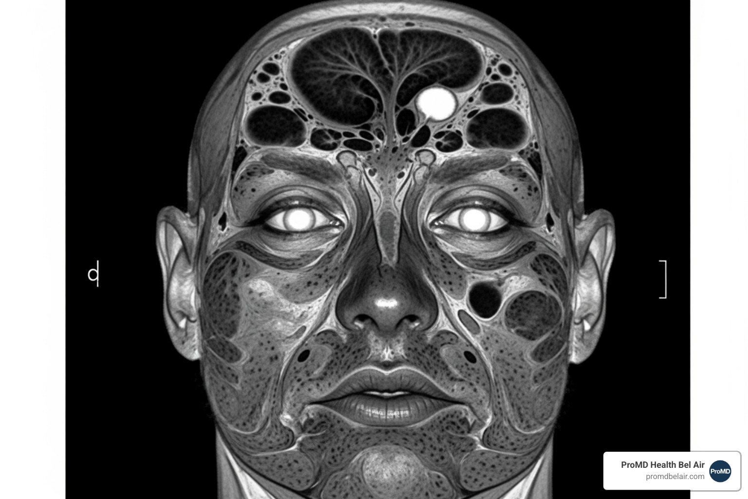 MRI scan showing the presence of dermal filler in the mid-face years after injection - how long fillers last MRI scan showing the presence of dermal filler in the mid-face years after injection - how long fillers last