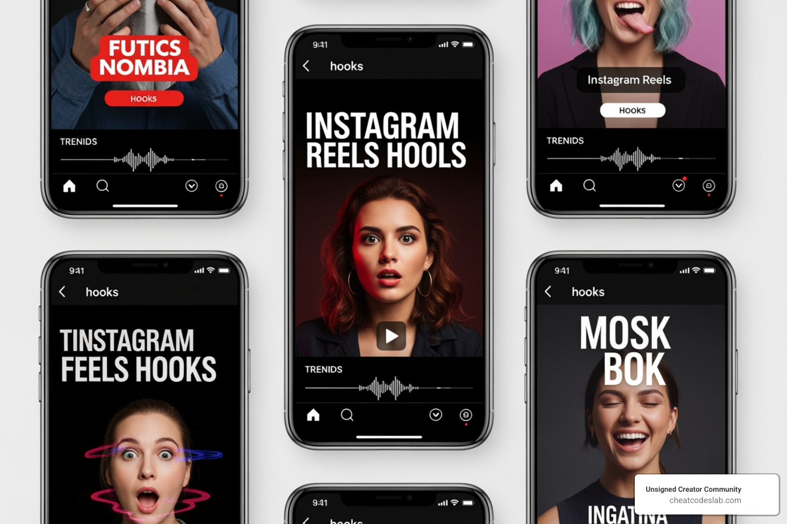 High-performing Reel hooks and text-over-video examples - Instagram follower growth strategy