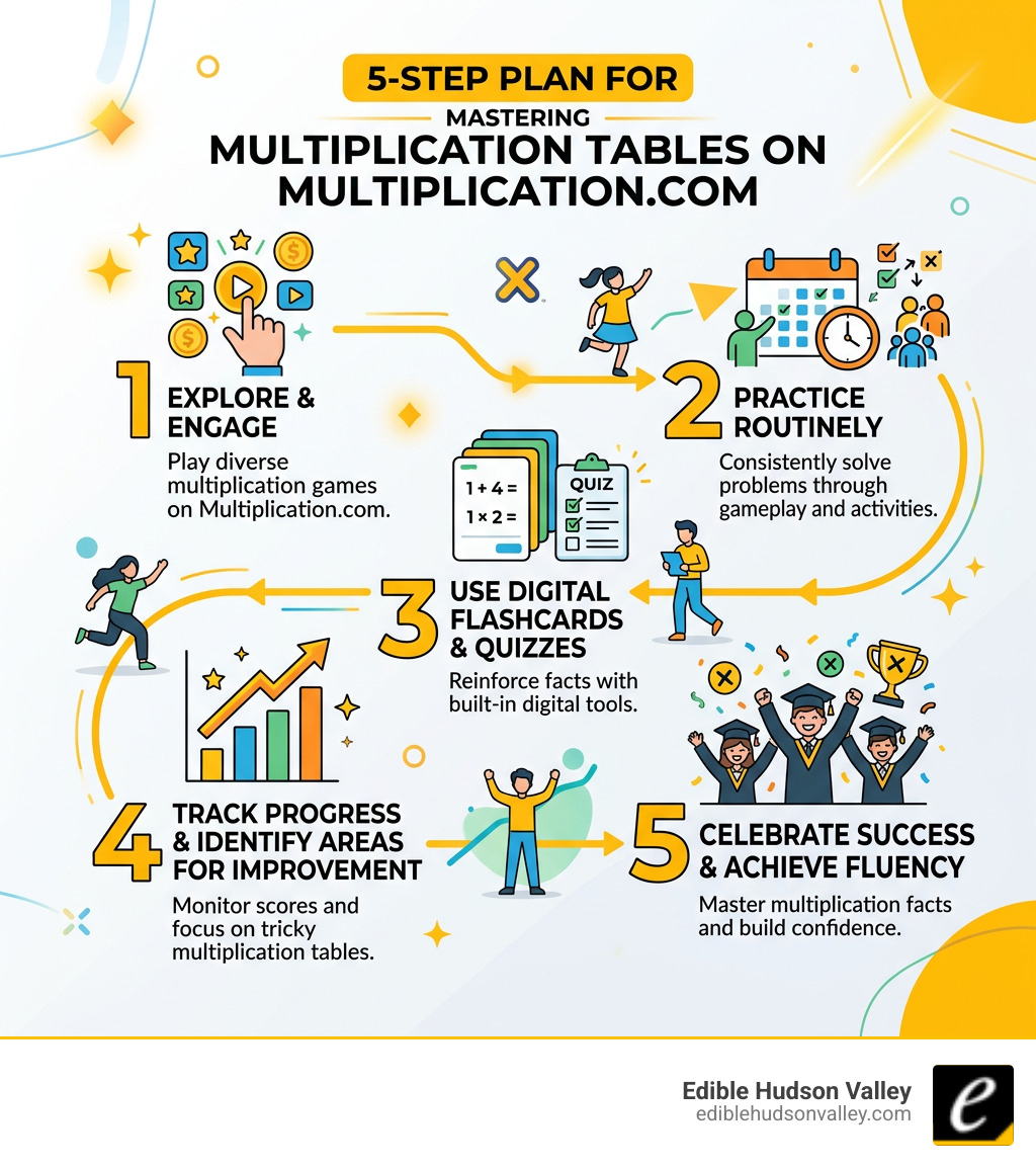 5-step plan infographic for mastering multiplication tables on Multiplication.com - multiplication.com infographic 5-step plan infographic for mastering multiplication tables on Multiplication.com - multiplication.com infographic