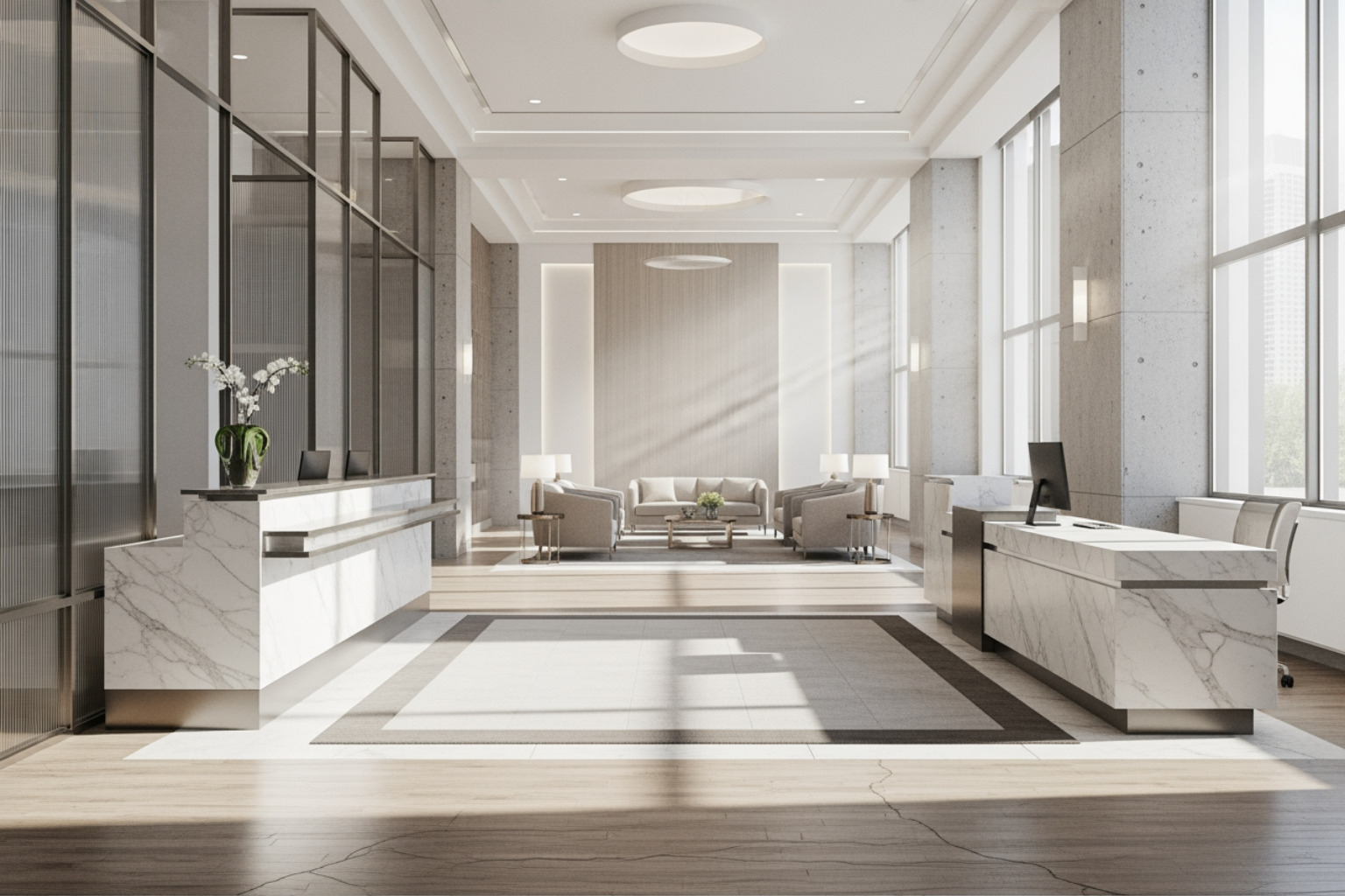 pristine law firm lobby - High end law firm cleaning
