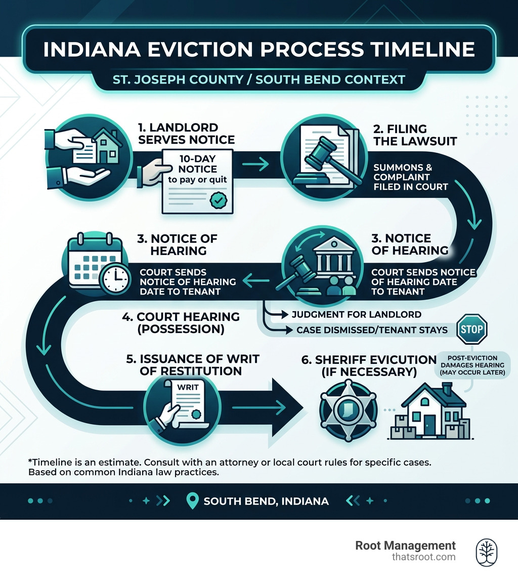 Indiana eviction process timeline from notice to writ of restitution with key steps and timeframes - eviction services south Indiana eviction process timeline from notice to writ of restitution with key steps and timeframes - eviction services south