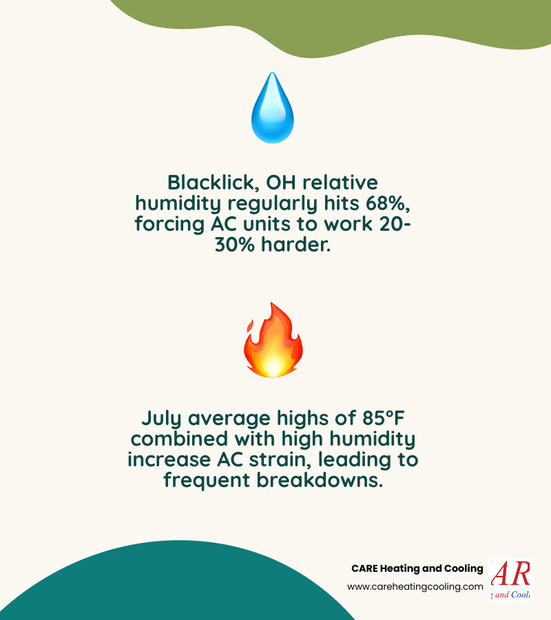 Infographic showing how 68% relative humidity in Blacklick OH increases AC workload and repair needs - ac repair company in Infographic showing how 68% relative humidity in Blacklick OH increases AC workload and repair needs - ac repair company in