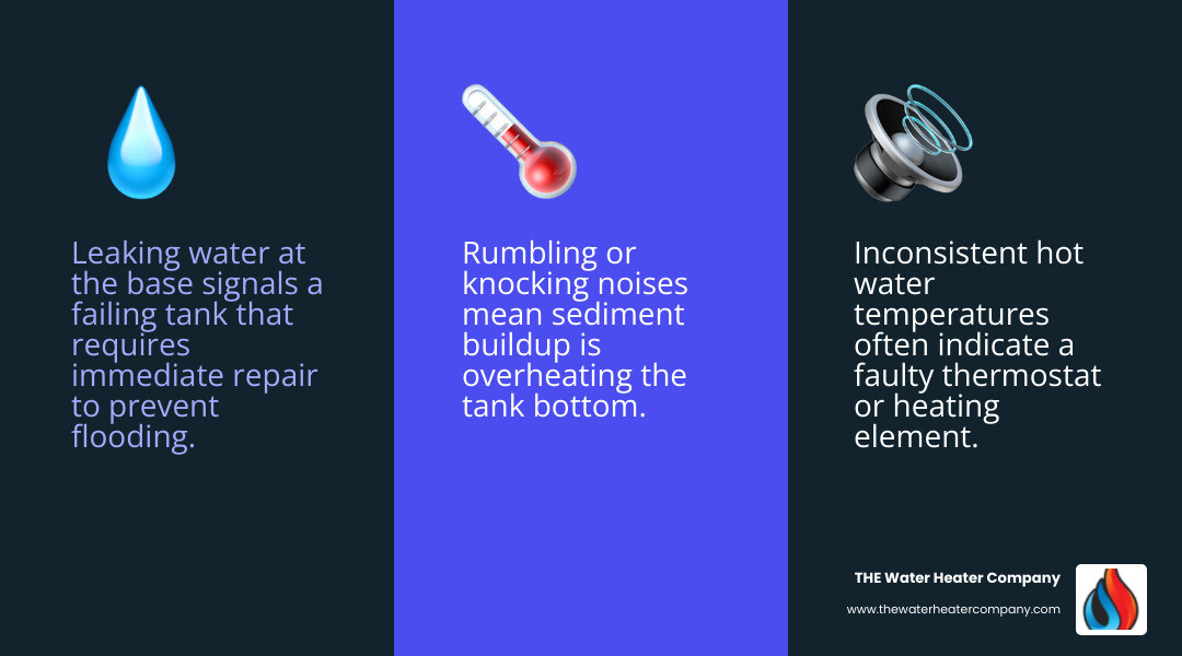 Infographic showing top signs you need water heater repair, how to choose a local pro, and when to repair vs replace - water Infographic showing top signs you need water heater repair, how to choose a local pro, and when to repair vs replace - water
