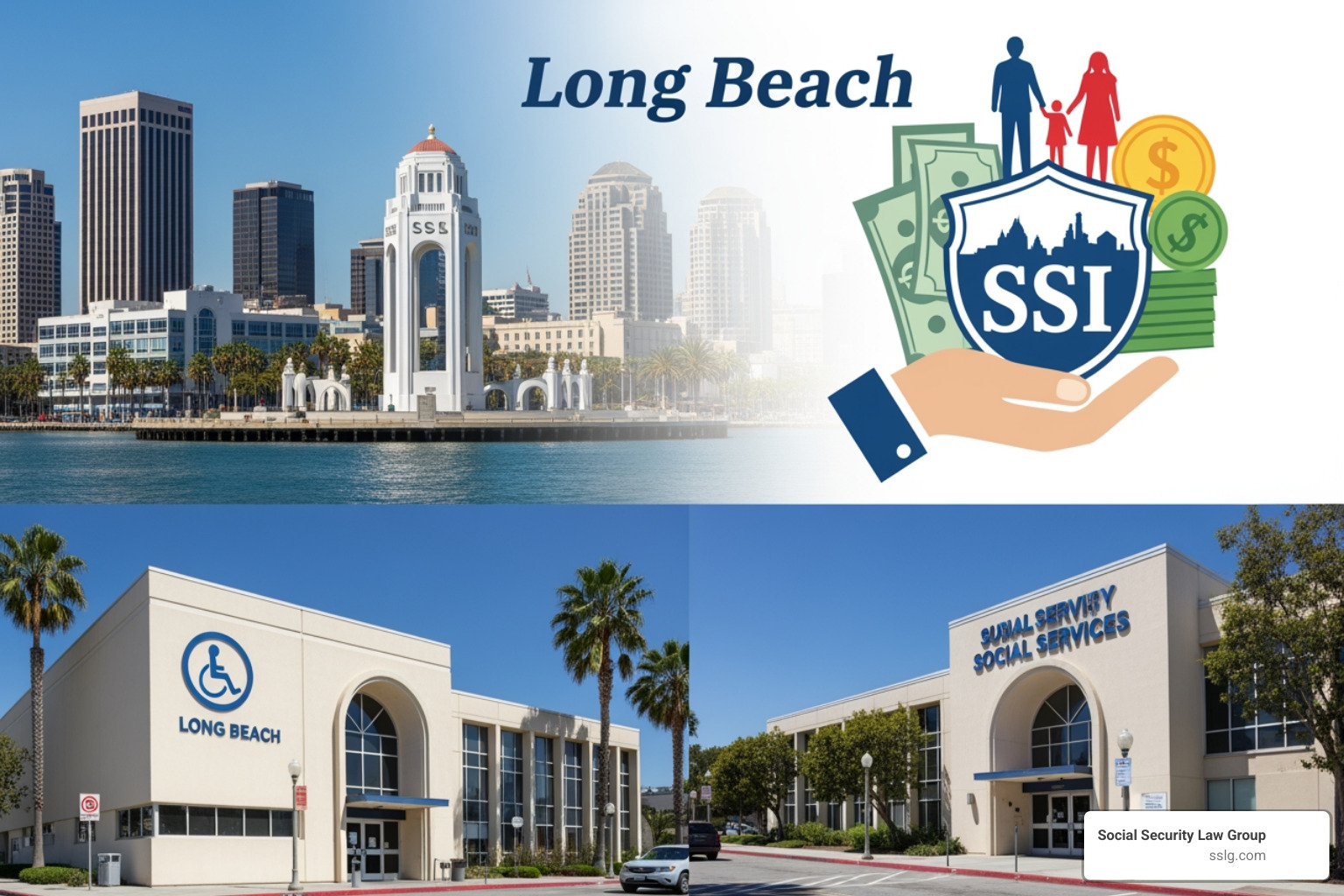 The Social Security Administration building in Long Beach where residents apply for SSI - ssi long beach