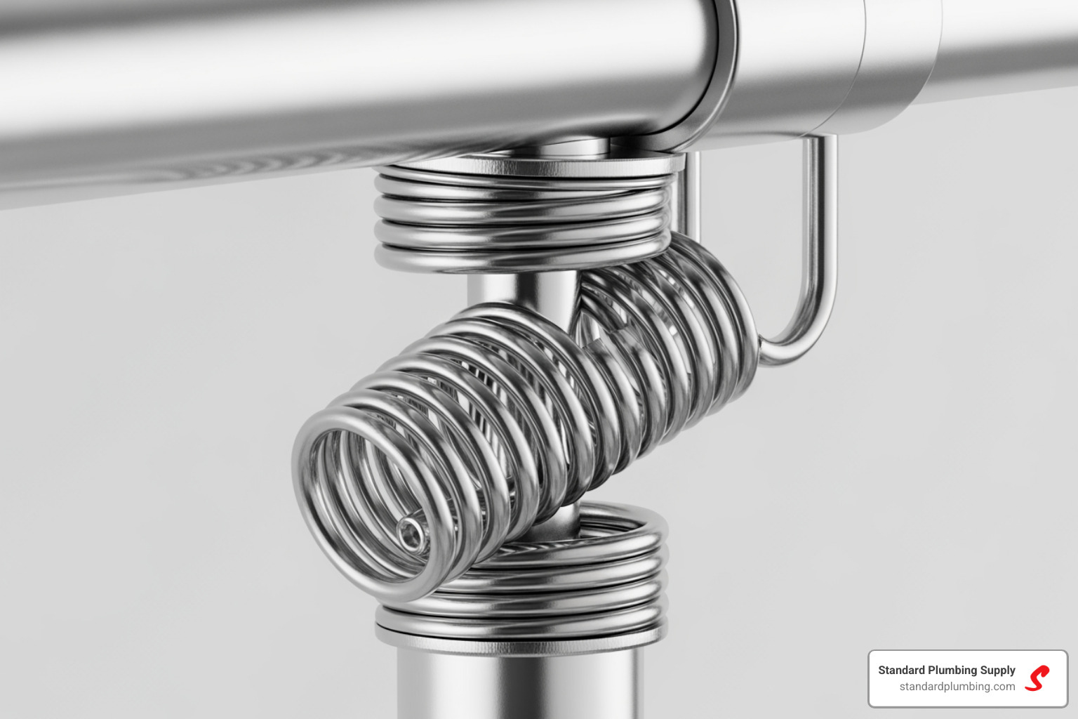 Close up of a spring tension mechanism on an adjustable shower rod - adjustable shower rod