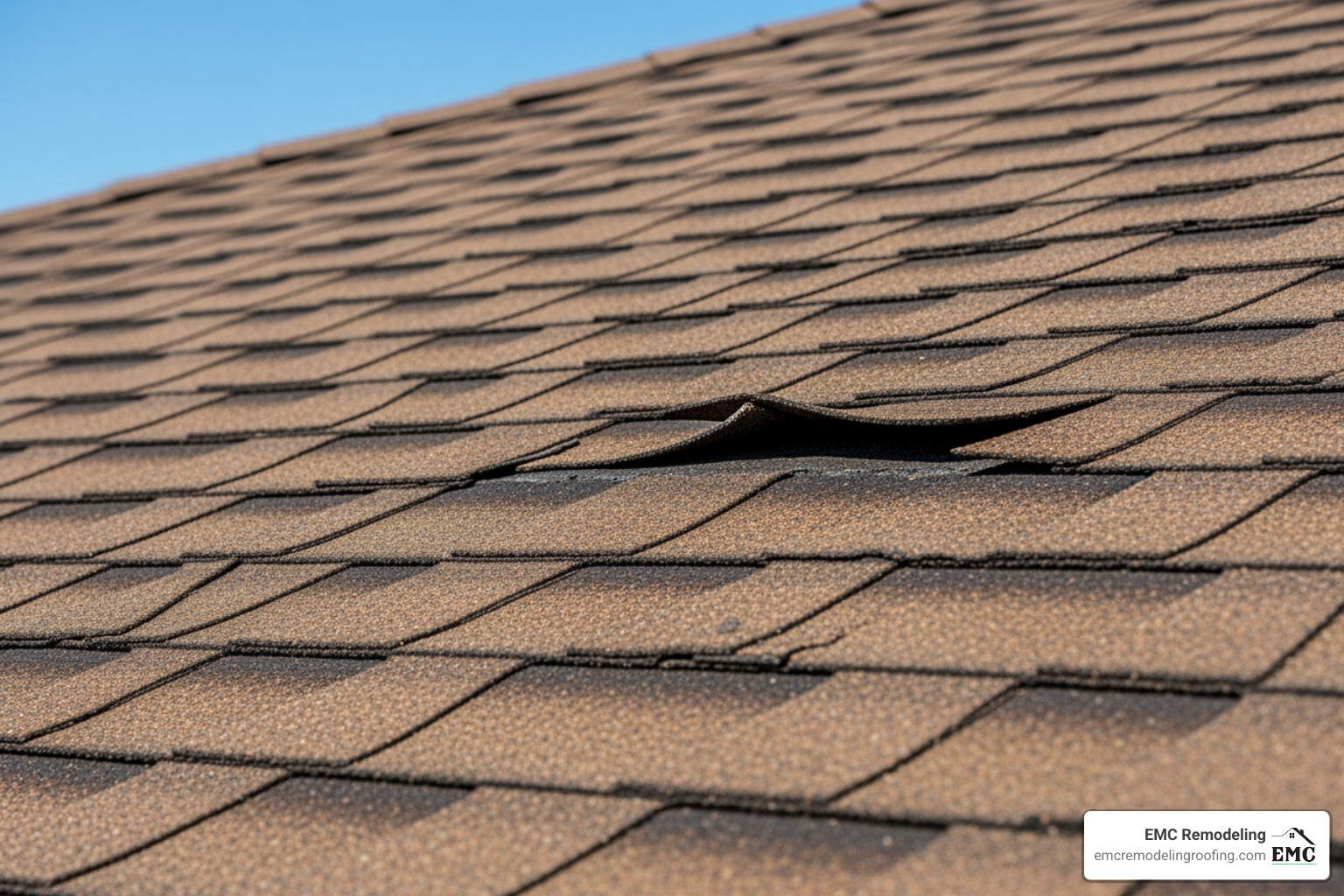 Sun-damaged asphalt shingles showing UV degradation and granule loss - roof maintenance cedar park tx