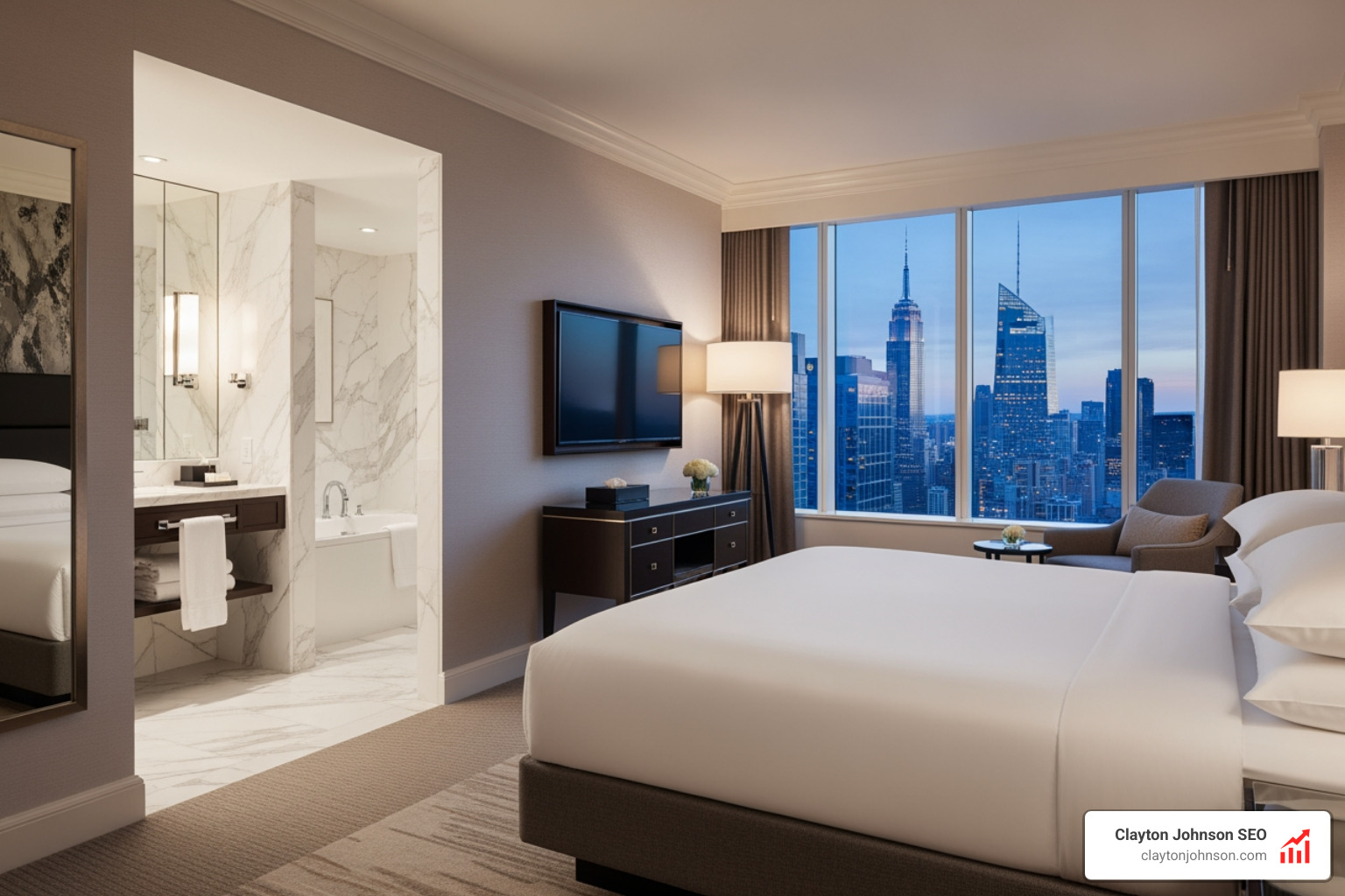 five star luxury hotel suite with panoramic city view - best luxury hotels in the world