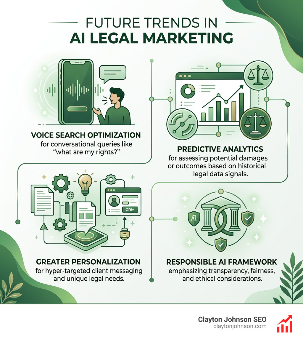 Future trends in AI legal marketing infographic - ai marketing for civil rights lawyers companies infographic 
