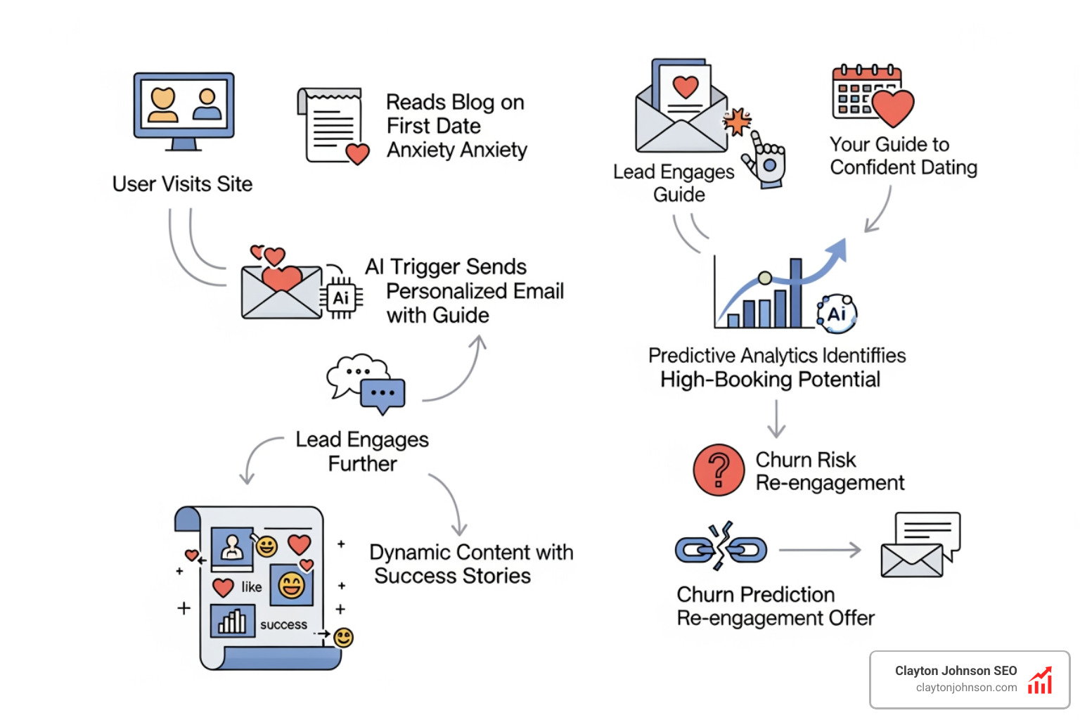 Automated outreach and lead nurturing flow for dating coaches - AI email marketing automation