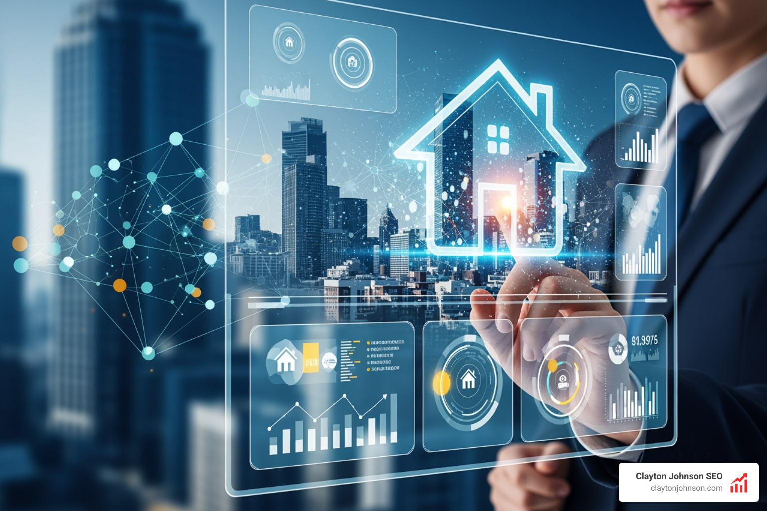 Appraiser reviewing a compliant AI-generated report on a tablet in a modern office - ai marketing for real estate appraisers