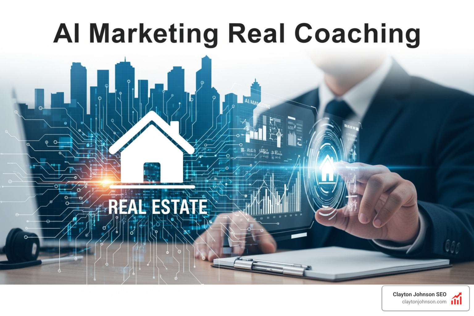 real estate team collaborating with AI tools - ai marketing for real estate coaches companies