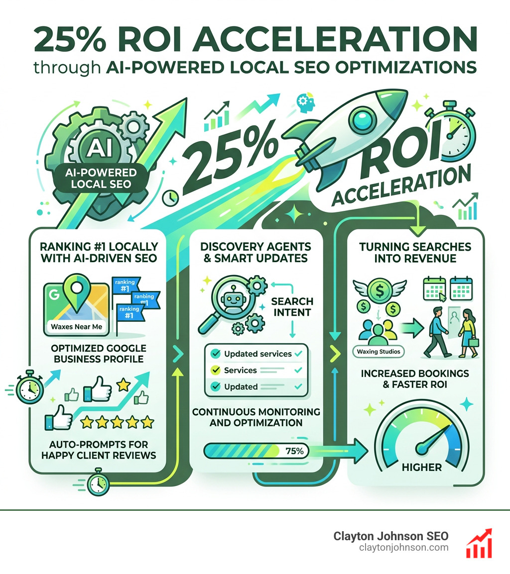 Infographic showing 25% ROI acceleration through AI-powered local SEO optimizations - ai marketing for waxing studios Infographic showing 25% ROI acceleration through AI-powered local SEO optimizations - ai marketing for waxing studios