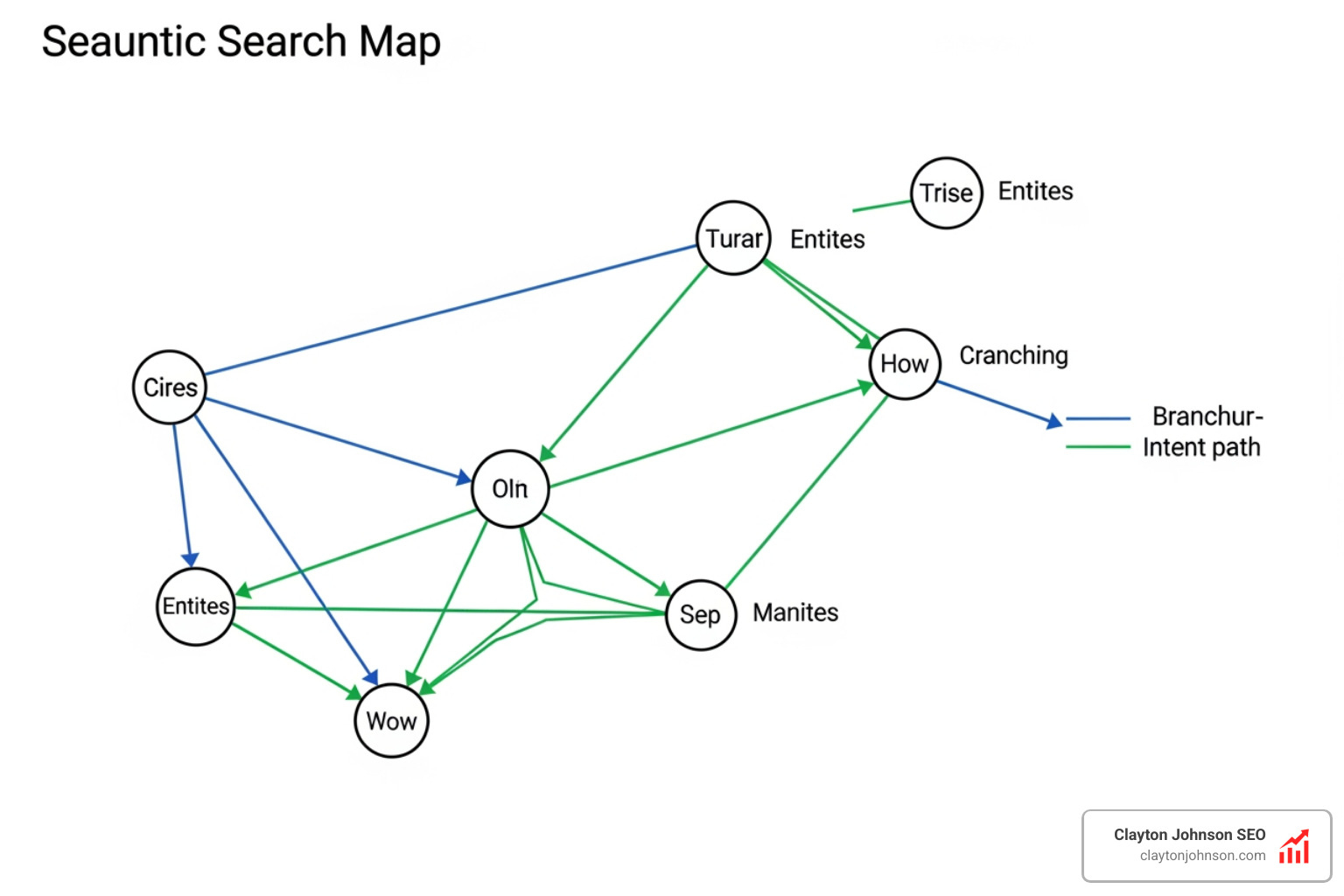 semantic search map showing entity relationships and intent paths - ai driven seo strategies