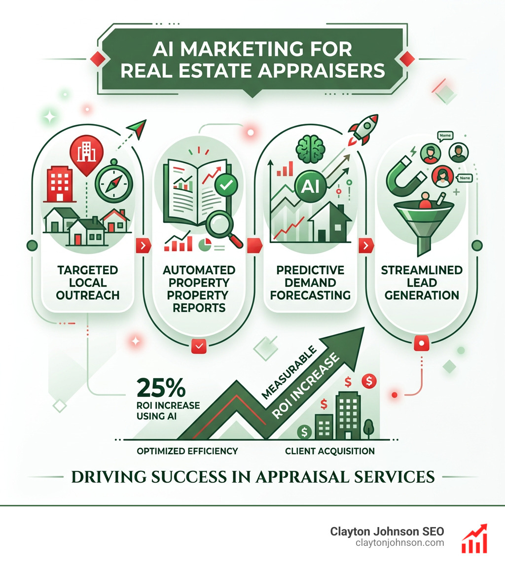 Corporate infographic showing the 25 percent increase in ROI using AI marketing systems - ai marketing for real estate