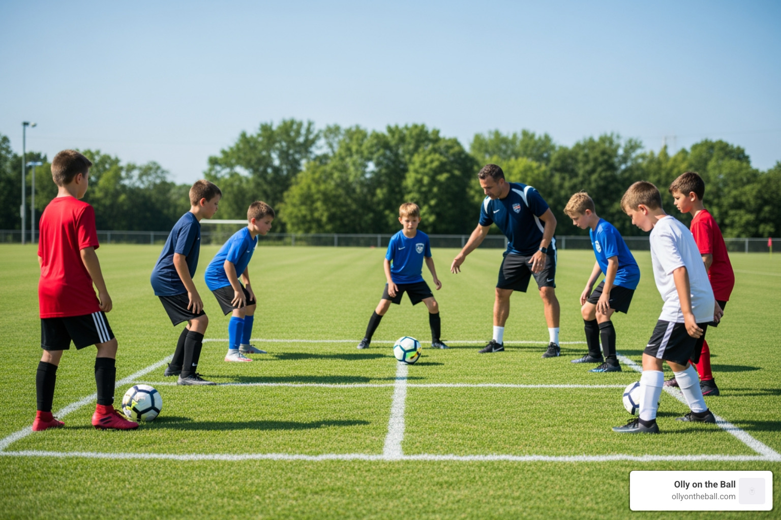 Defensive drill in a 10-yard grid focusing on body shape - advanced soccer skills youth Defensive drill in a 10-yard grid focusing on body shape - advanced soccer skills youth
