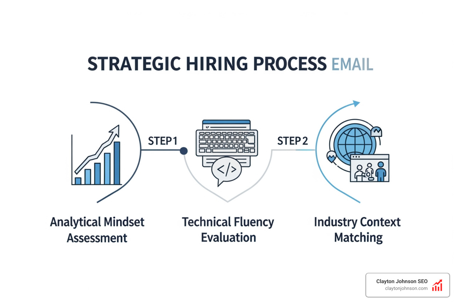 strategic hiring process for email experts infographic - best email marketers