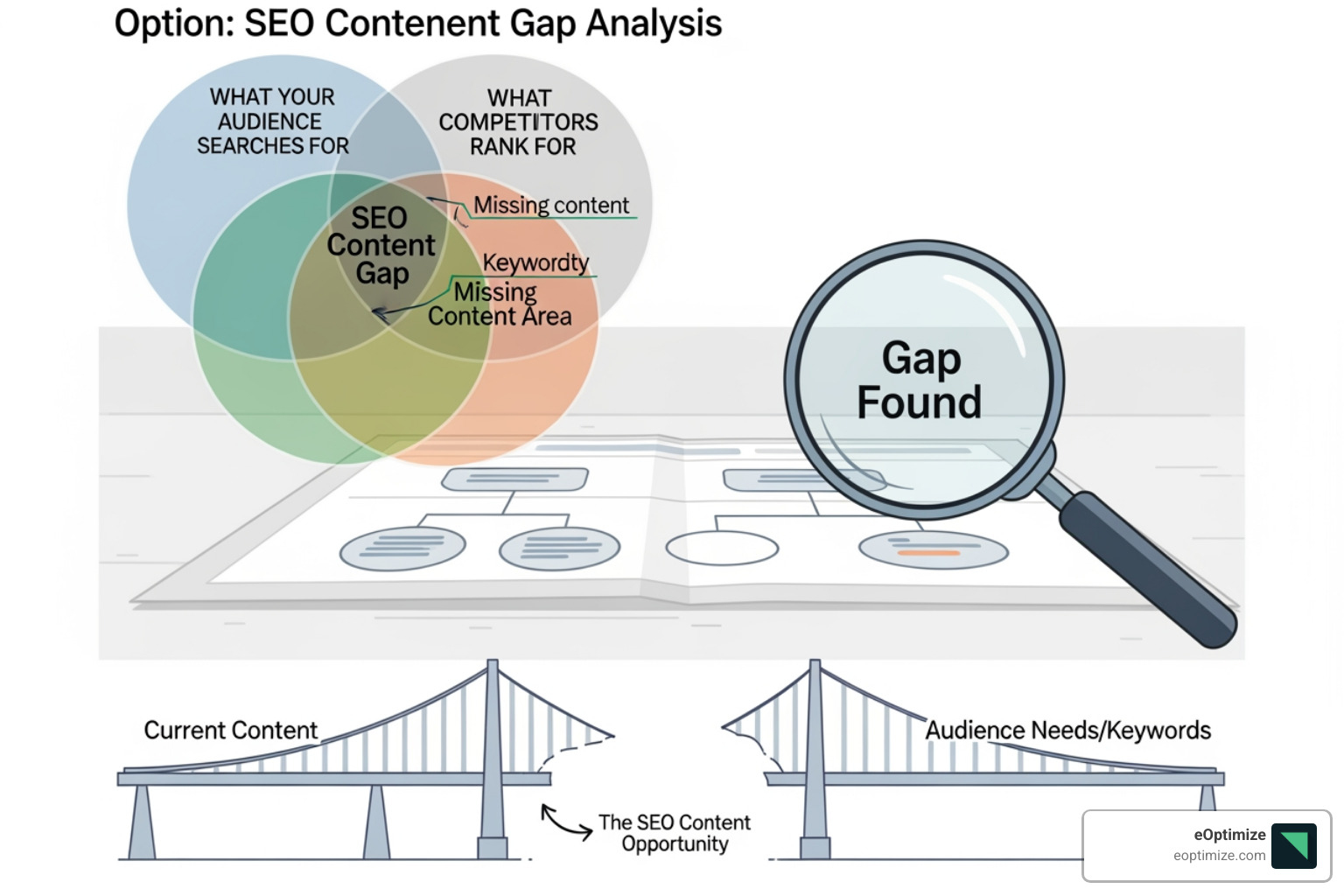 AI search results showing an AI overview at the top of the page with cited sources - seo content gap analysis