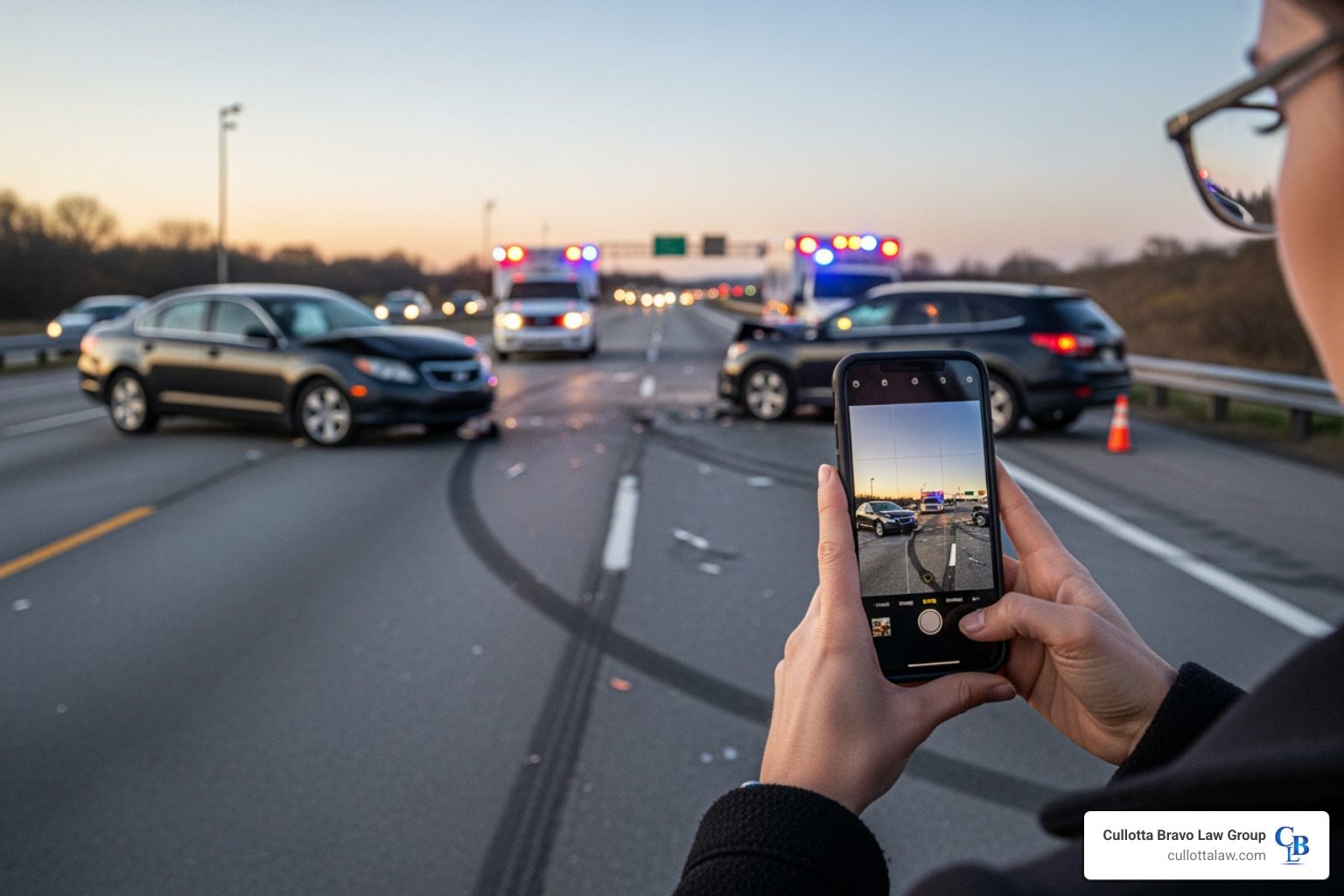 Documenting accident evidence at the scene - lawyer for car accident injury