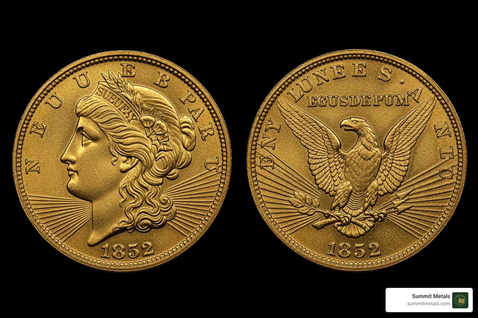 1852 double eagle gold coin