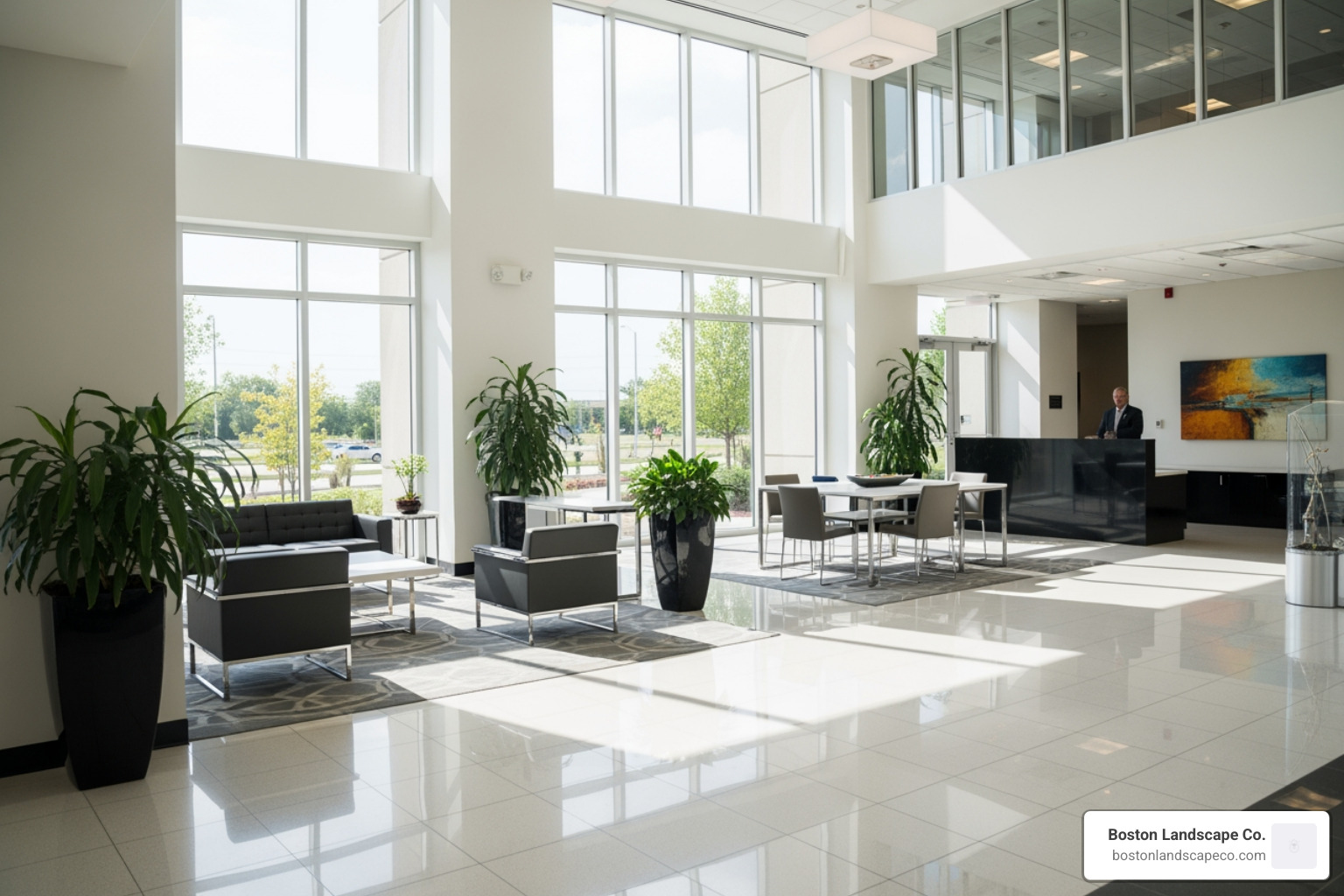clean commercial lobby and shared hallway - maintenance charges for commercial property