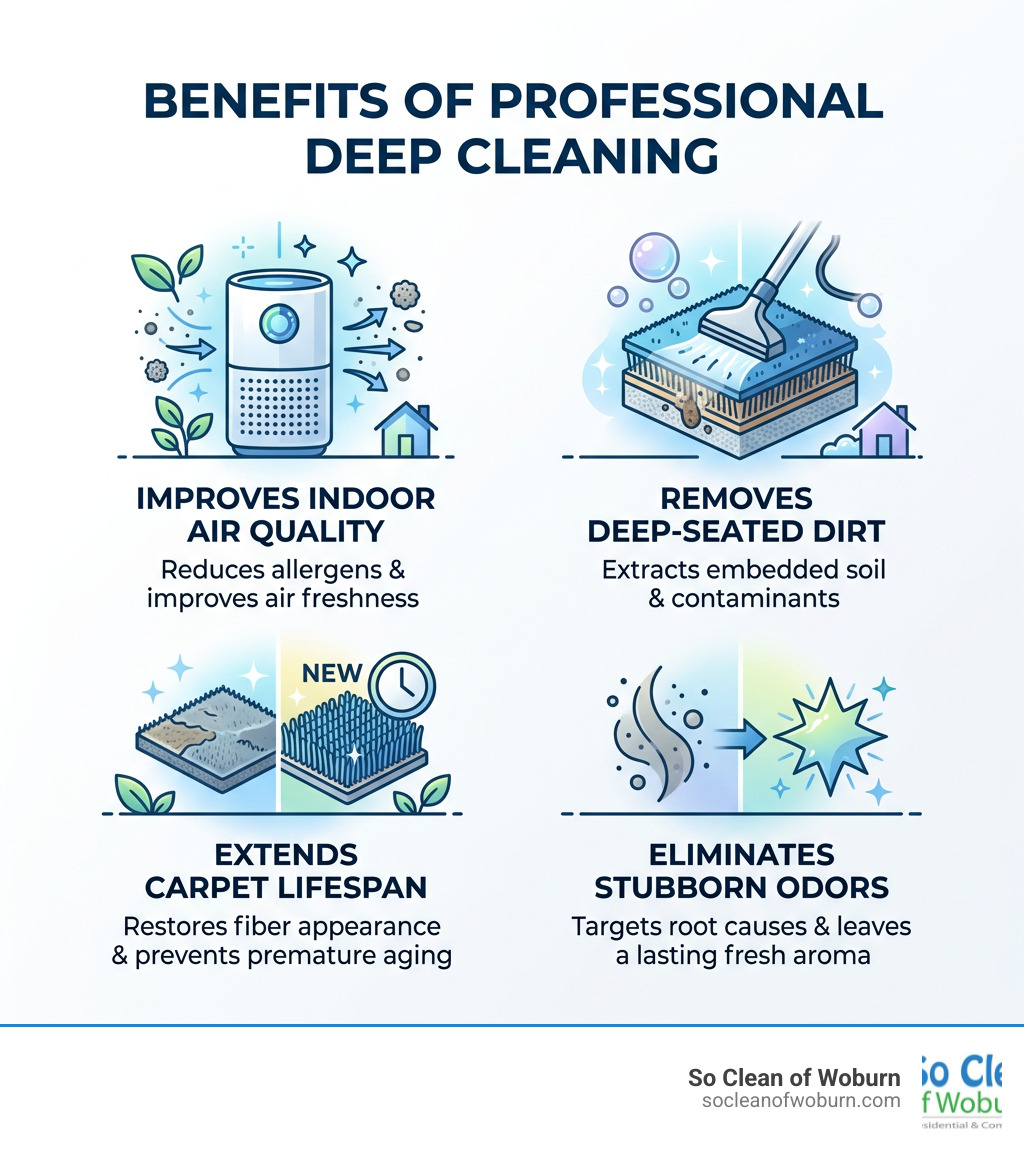 Benefits of Professional Deep Cleaning - carpet cleaning boston infographic 