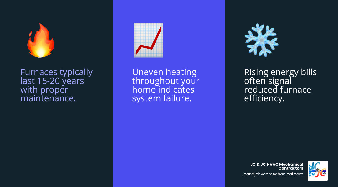 Furnace replacement timeline and key considerations - best furnace installation near bethesda, md infographic