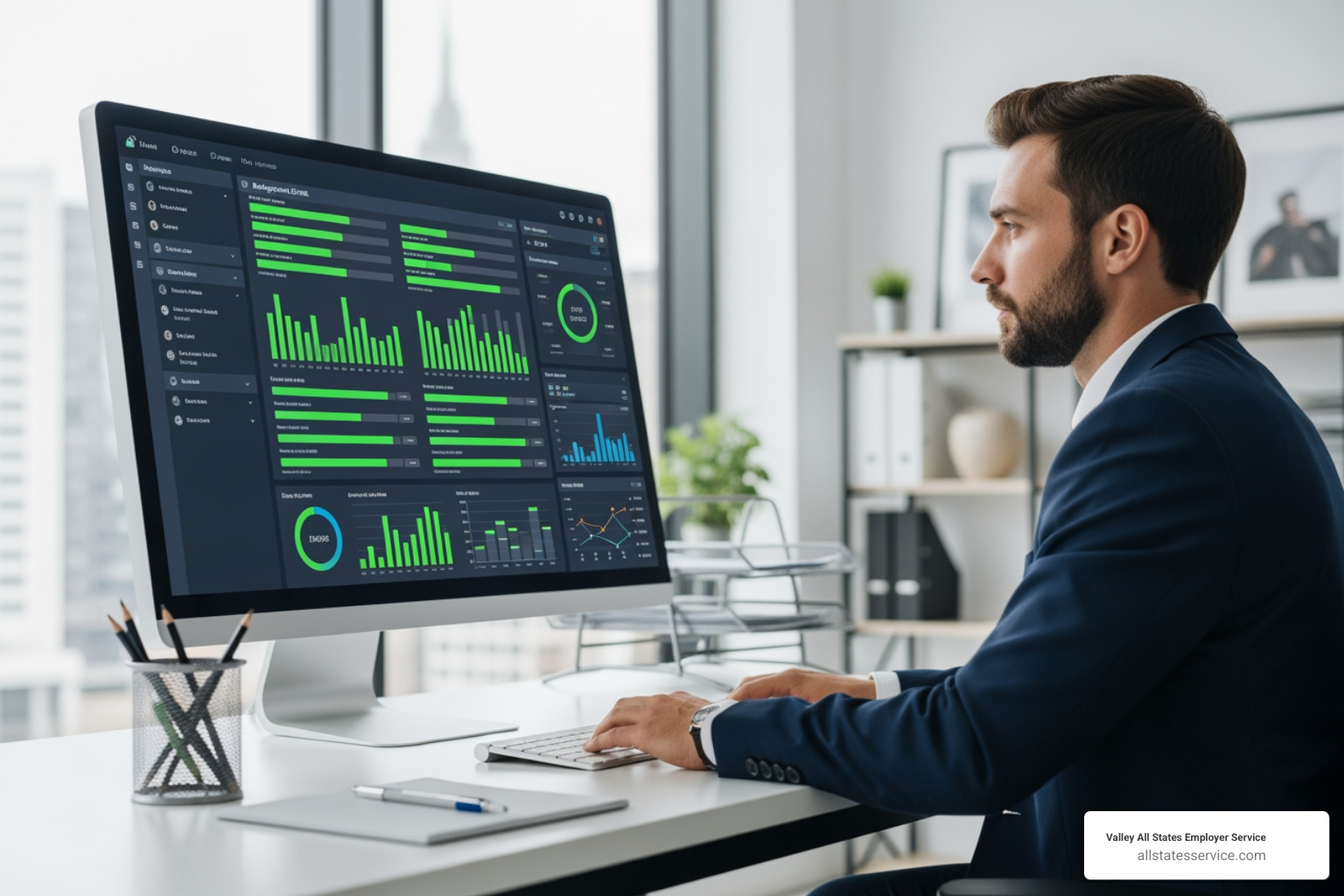hiring manager reviewing a digital dashboard showing background check progress bars - how long do background checks take for