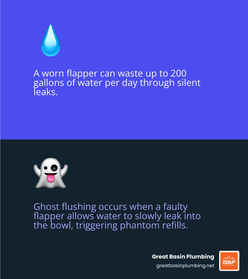 Common toilet leak points infographic showing tank, flapper, wax ring, flange, and supply line - magna leaking toilet