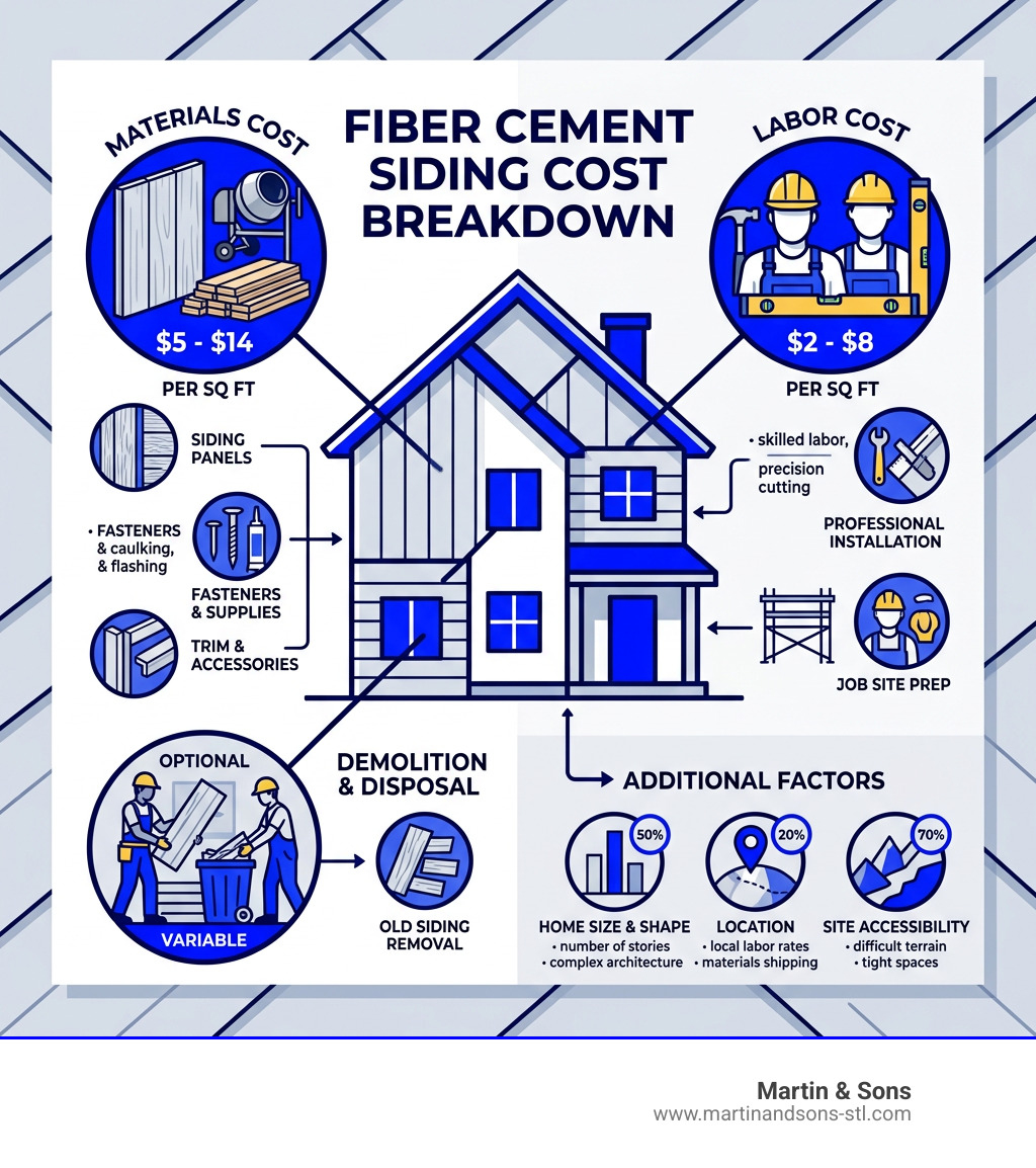 Fiber cement siding cost components breakdown infographic - fiber cement siding cost infographic Fiber cement siding cost components breakdown infographic - fiber cement siding cost infographic