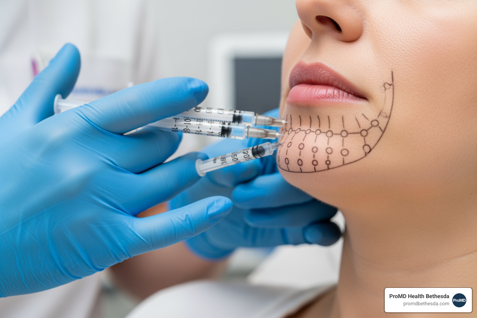 The Kybella injection process: multiple small injections into the submental fat layer - kybella lasts how long The Kybella injection process: multiple small injections into the submental fat layer - kybella lasts how long