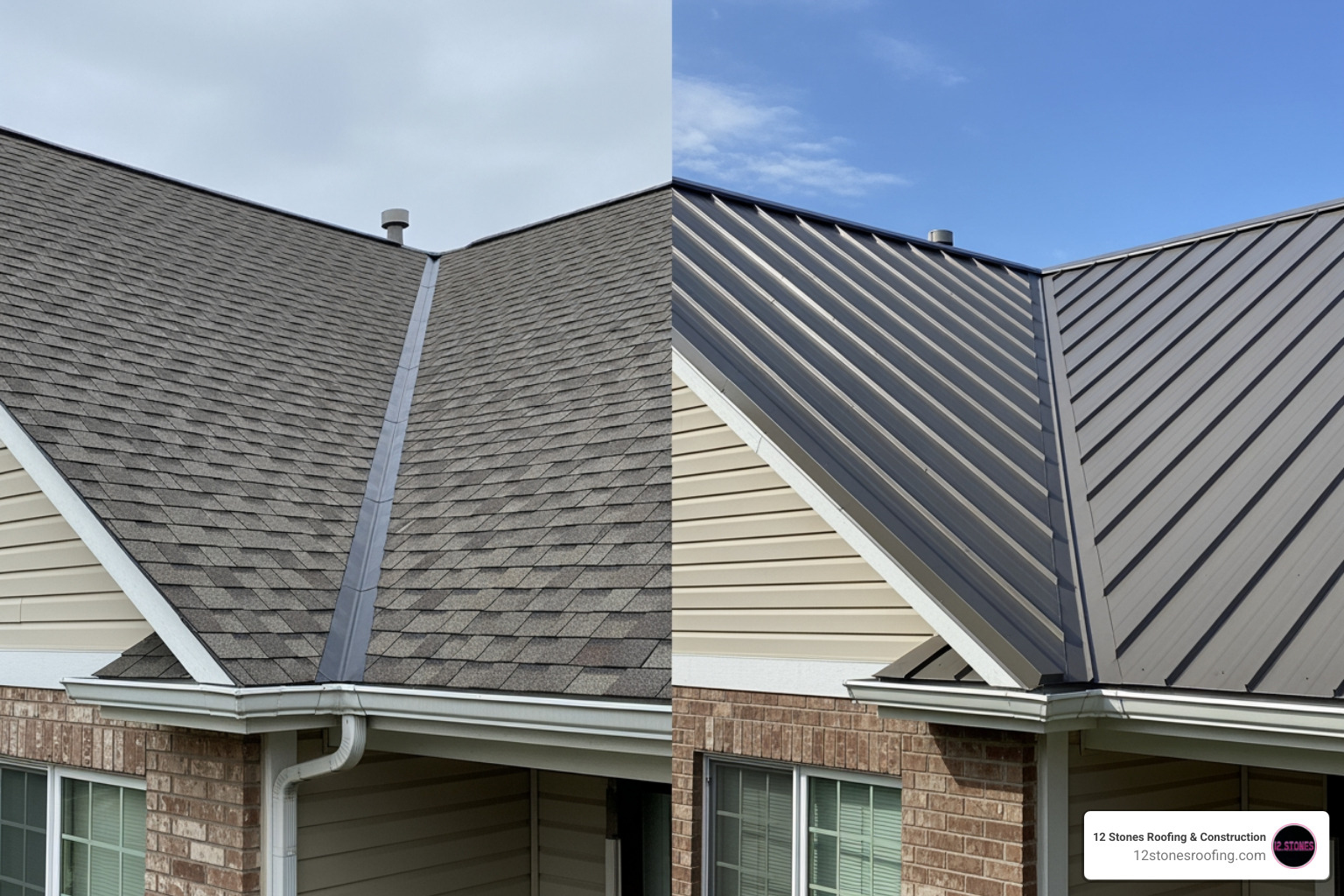 Comparing asphalt shingles and standing seam metal roofing - houston roof installation