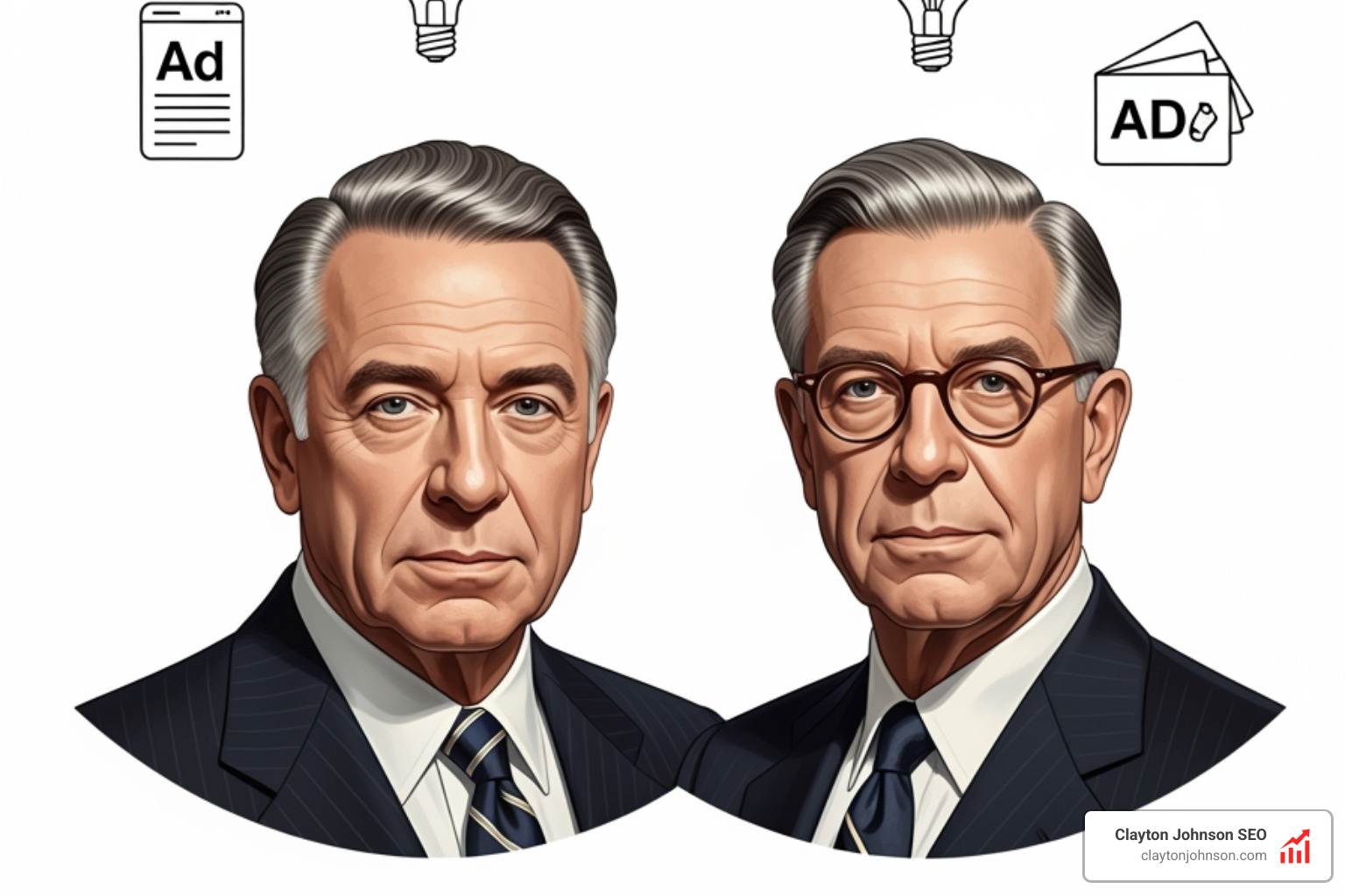 David Ogilvy and Bill Bernbach legendary advertising pioneers - Best Marketers