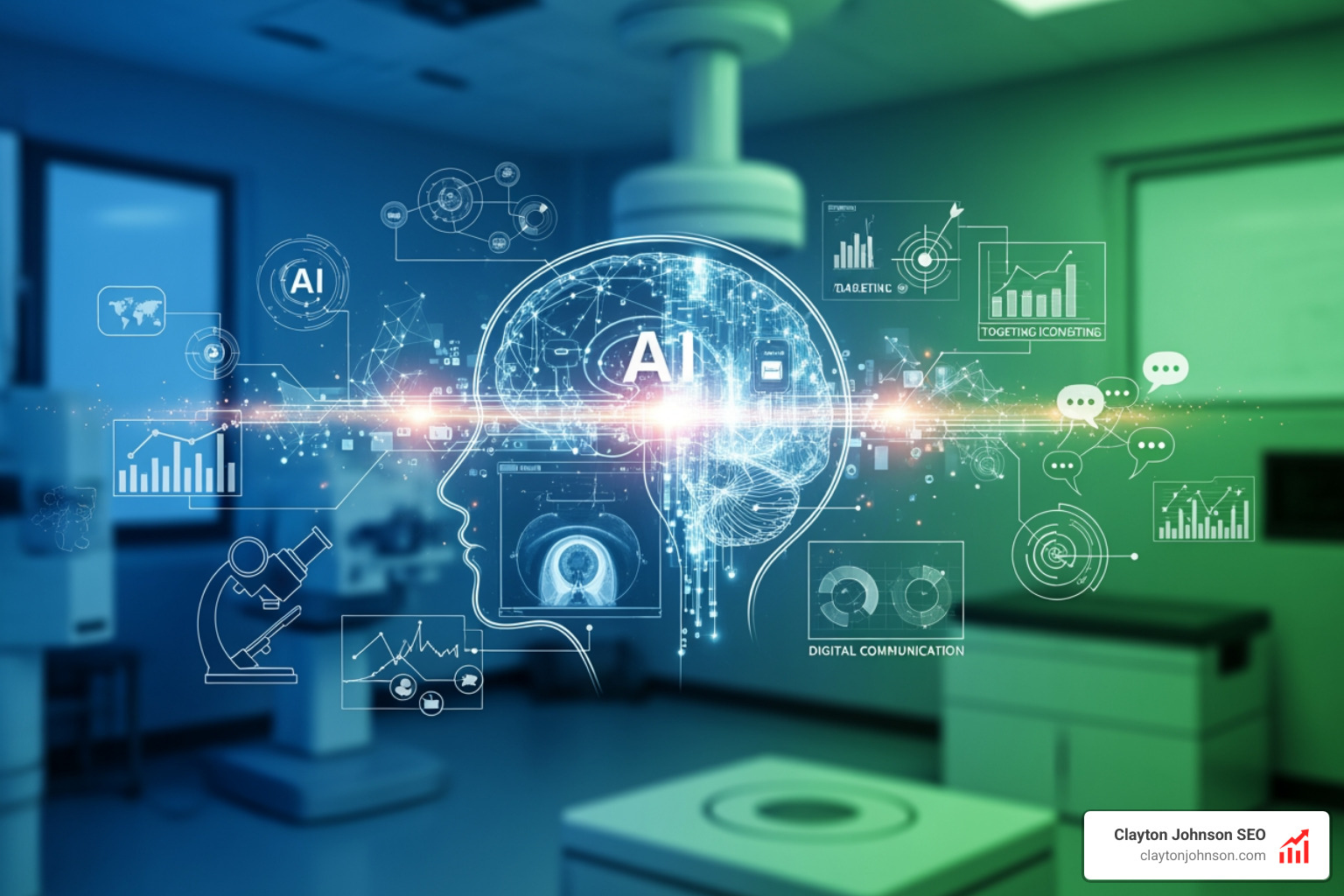 Digital marketing analytics dashboard for healthcare showing lead attribution and search intent - ai marketing for